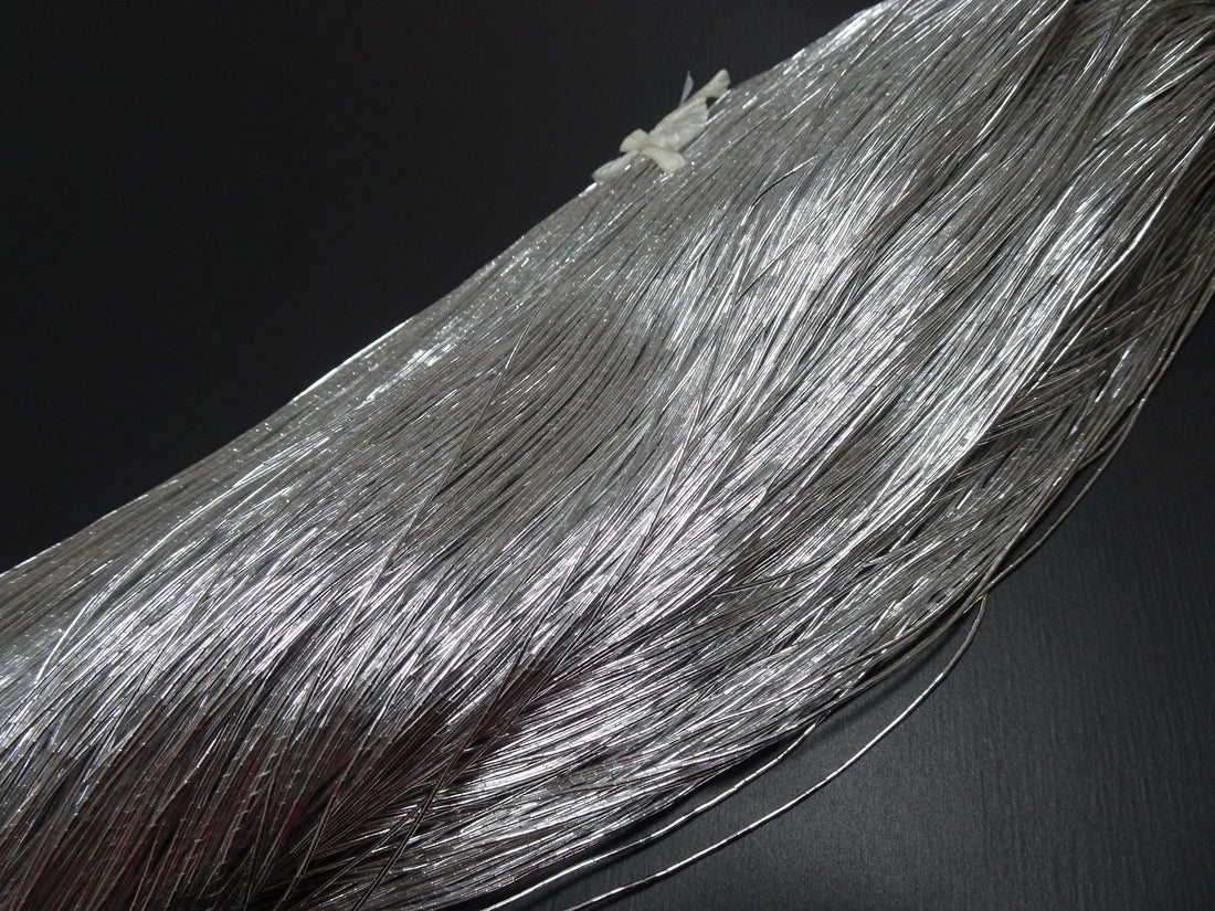 Special Price!!Japanese Vintage High Class Aluminum Leaf Silver Thread 12 Embroidery 500M  0.75mm  17711
