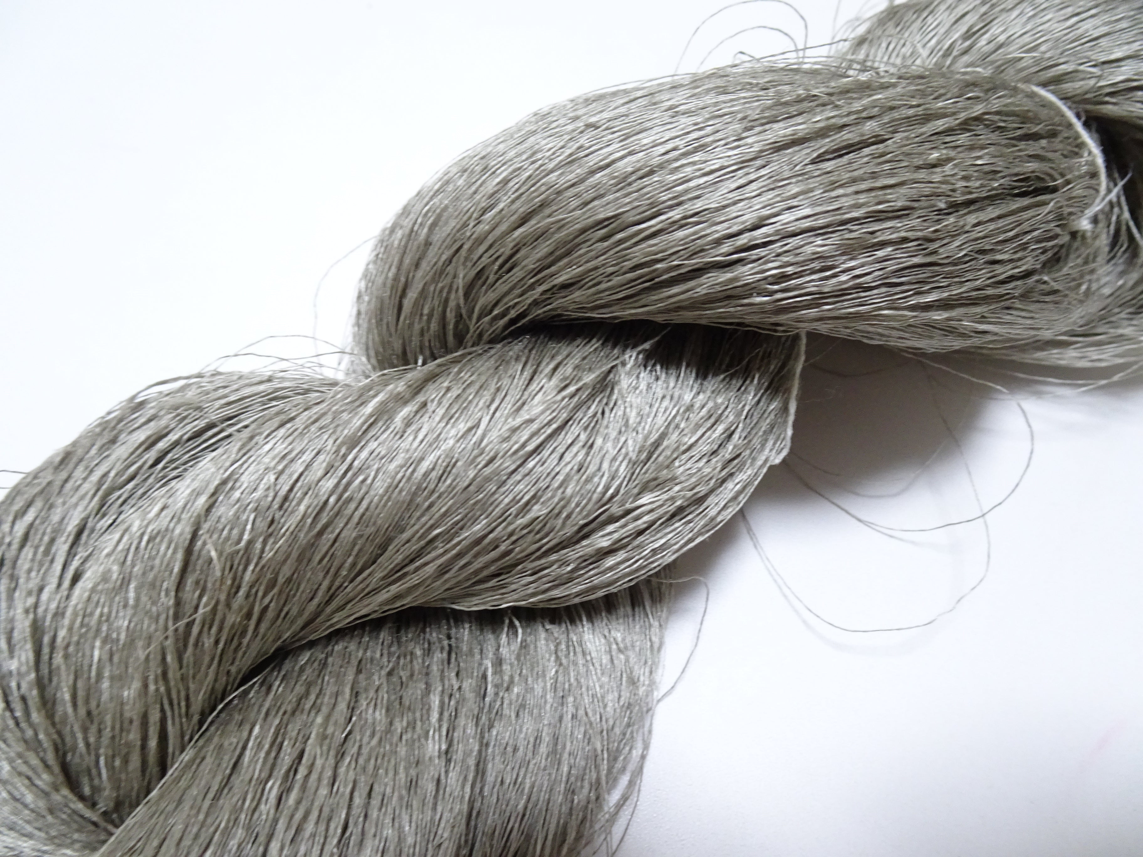 Japanese vintage Tsumugi silk thread embroidery & weave 8749