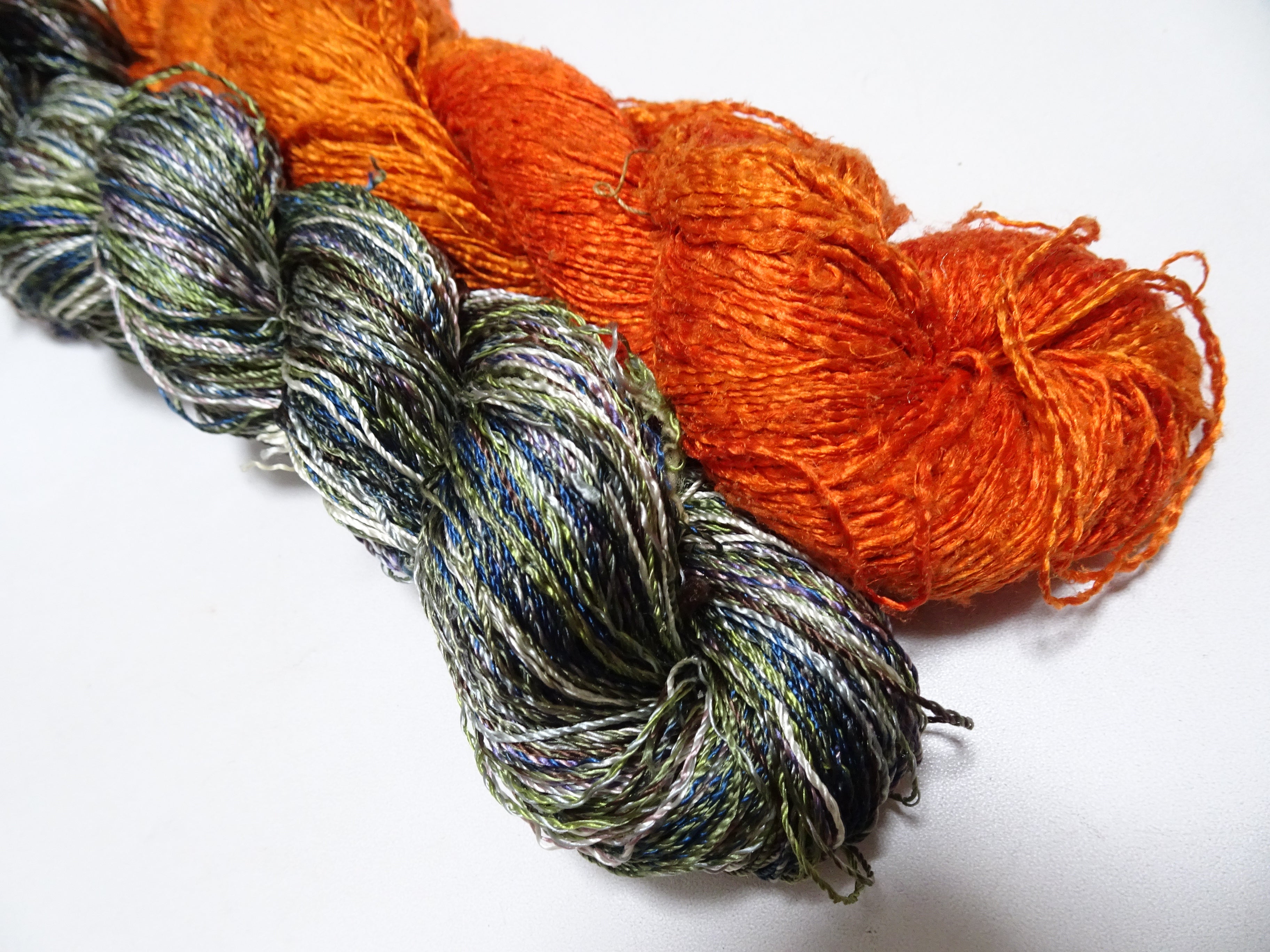 Japanese Vintage Twisted Silk Thread 2sets Embroidery & Weaving 18452