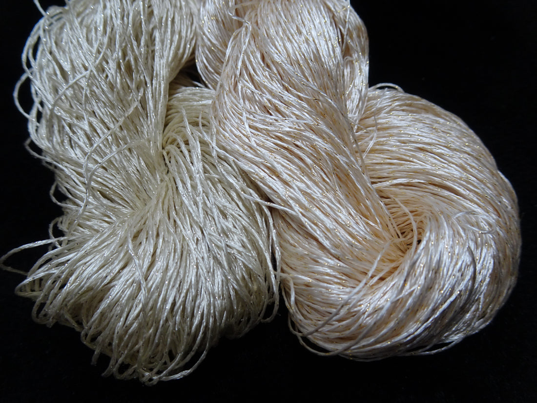 Japanese Vintage High Class Rare Silk Thread 2sets Mixture of Gold embroidery 17913