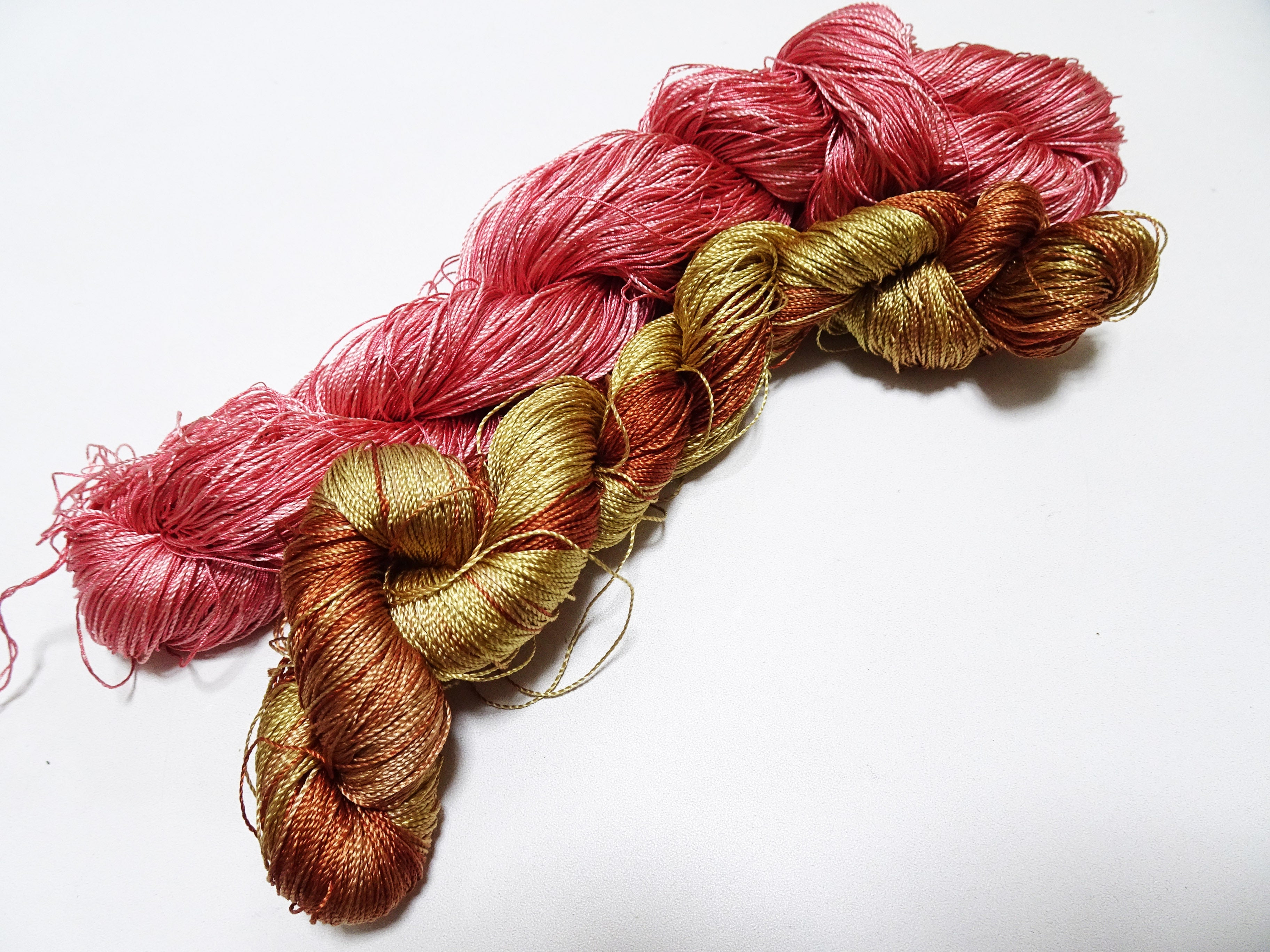 Japanese Vintage Twisted Silk Thread 2sets Embroidery & Weaving 18453