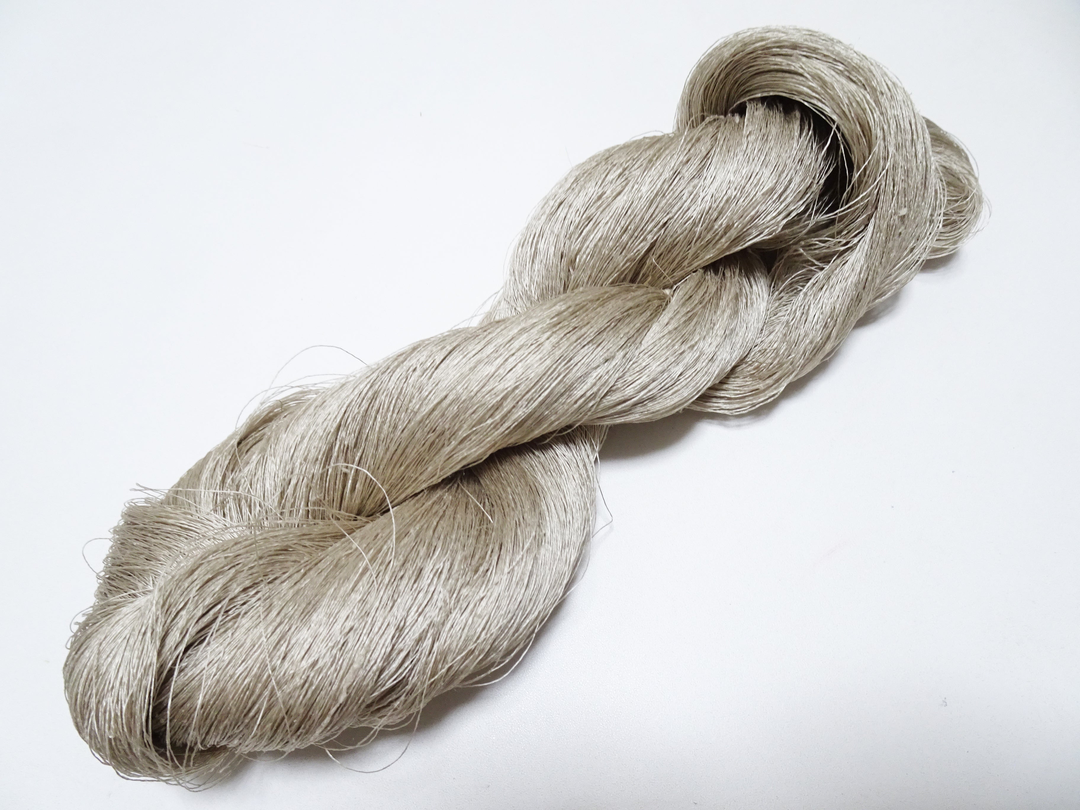 Japanese vintage Tsumugi silk thread embroidery & weave 8750