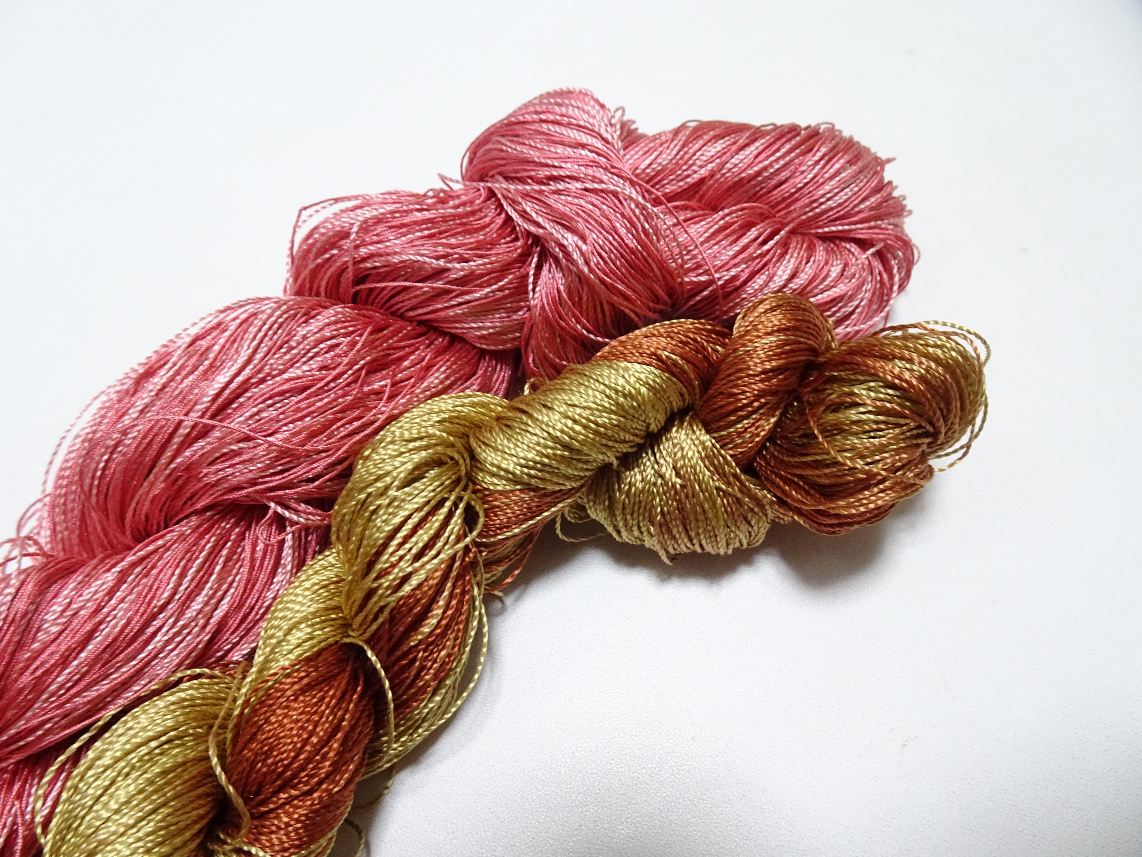 Japanese Vintage Twisted Silk Thread 2sets Embroidery & Weaving 18453