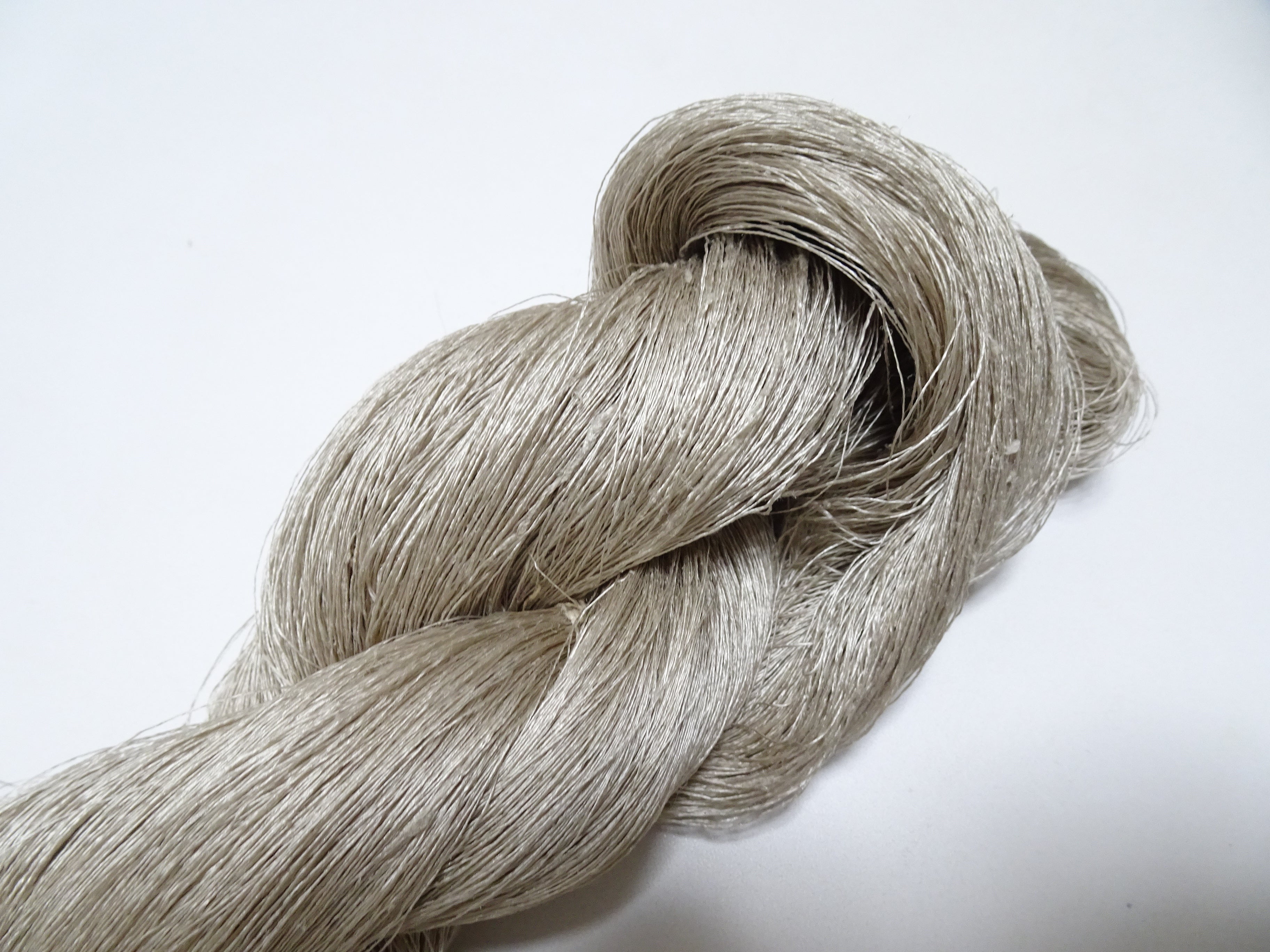 Japanese vintage Tsumugi silk thread embroidery & weave 8750