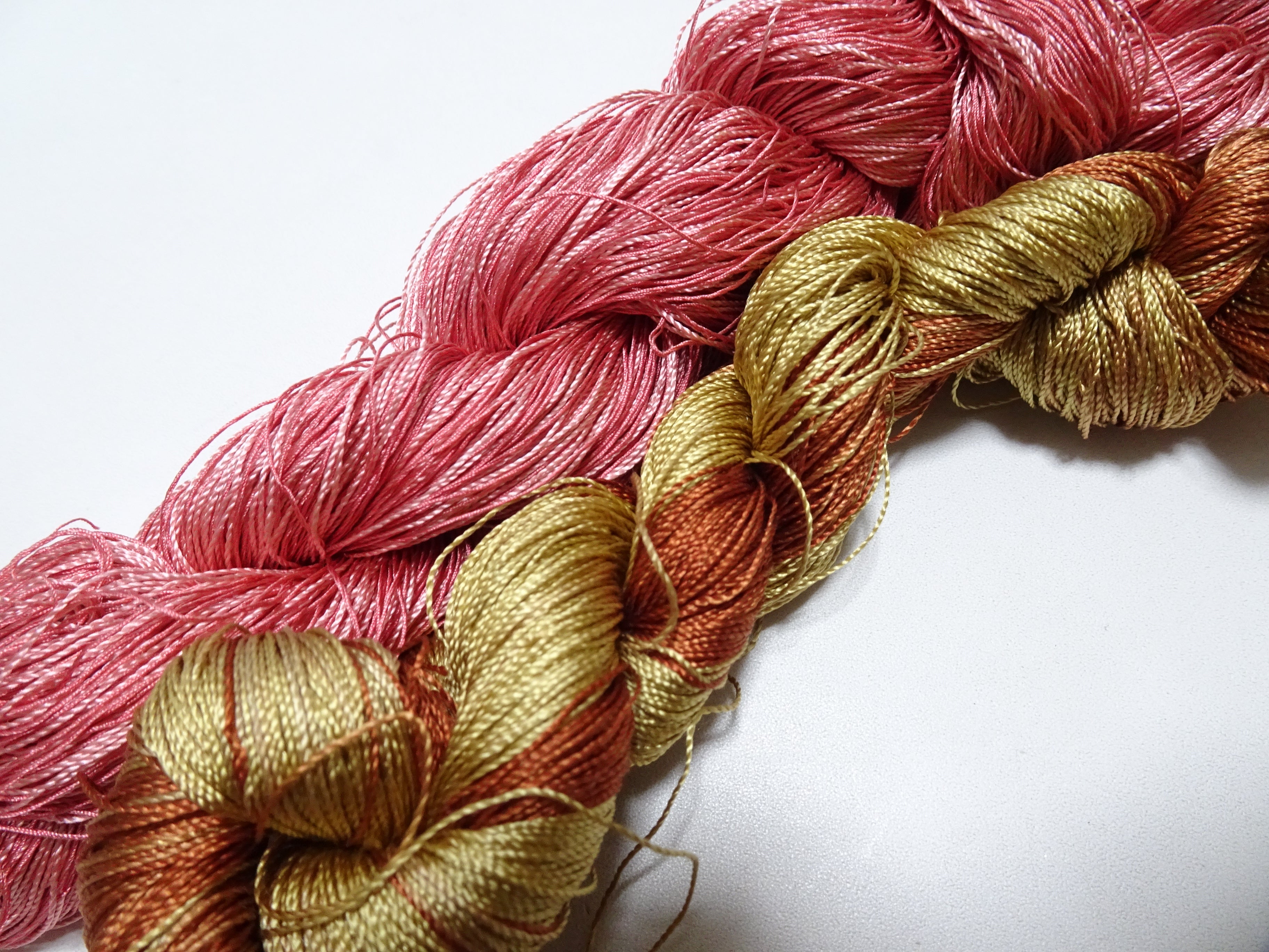 Japanese Vintage Twisted Silk Thread 2sets Embroidery & Weaving 18453