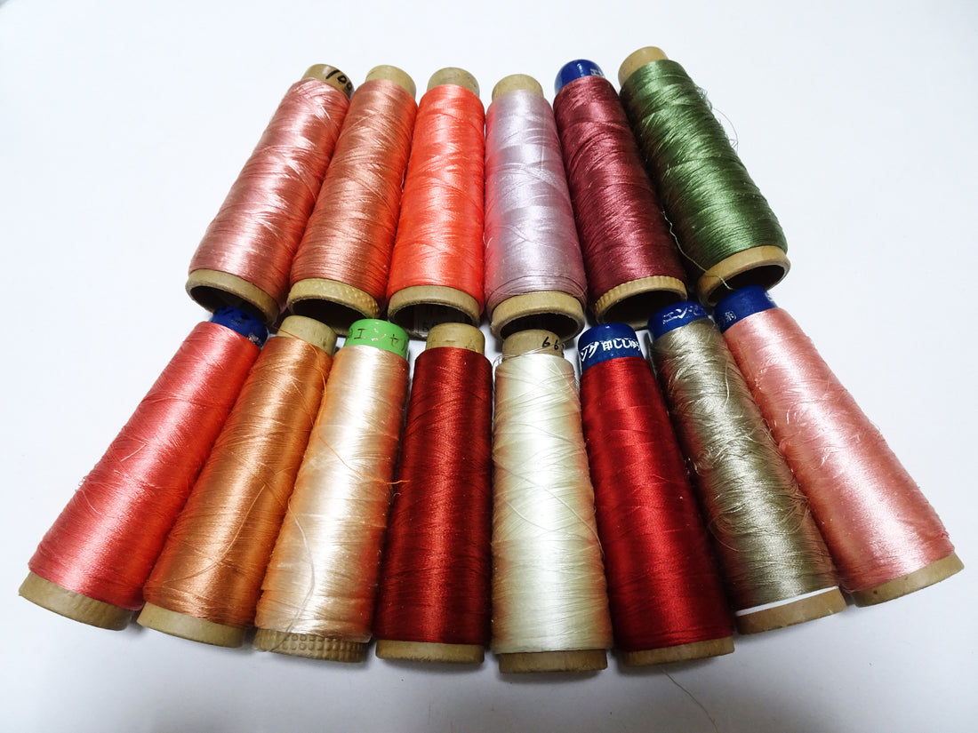 Great deal!! Japanese vintage silk thread 14sets embroidery Imperfect item (please see description for details)  16383