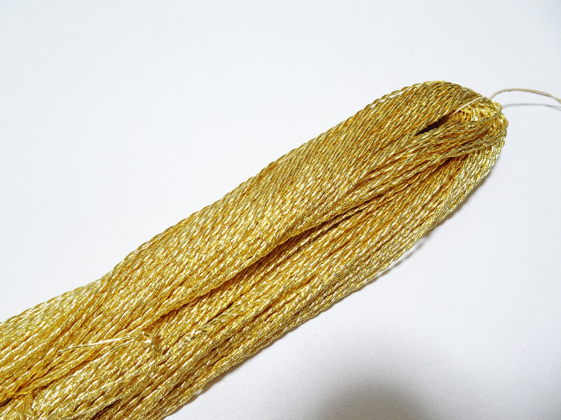 Japanese vintage rare Double Twist high class gold leaf thread 200M embroidery  8490