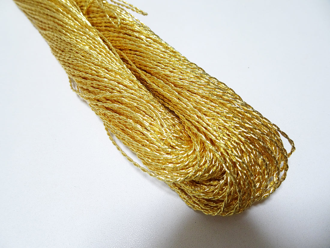 Japanese vintage rare Double Twist high class gold leaf thread 200M embroidery  8490