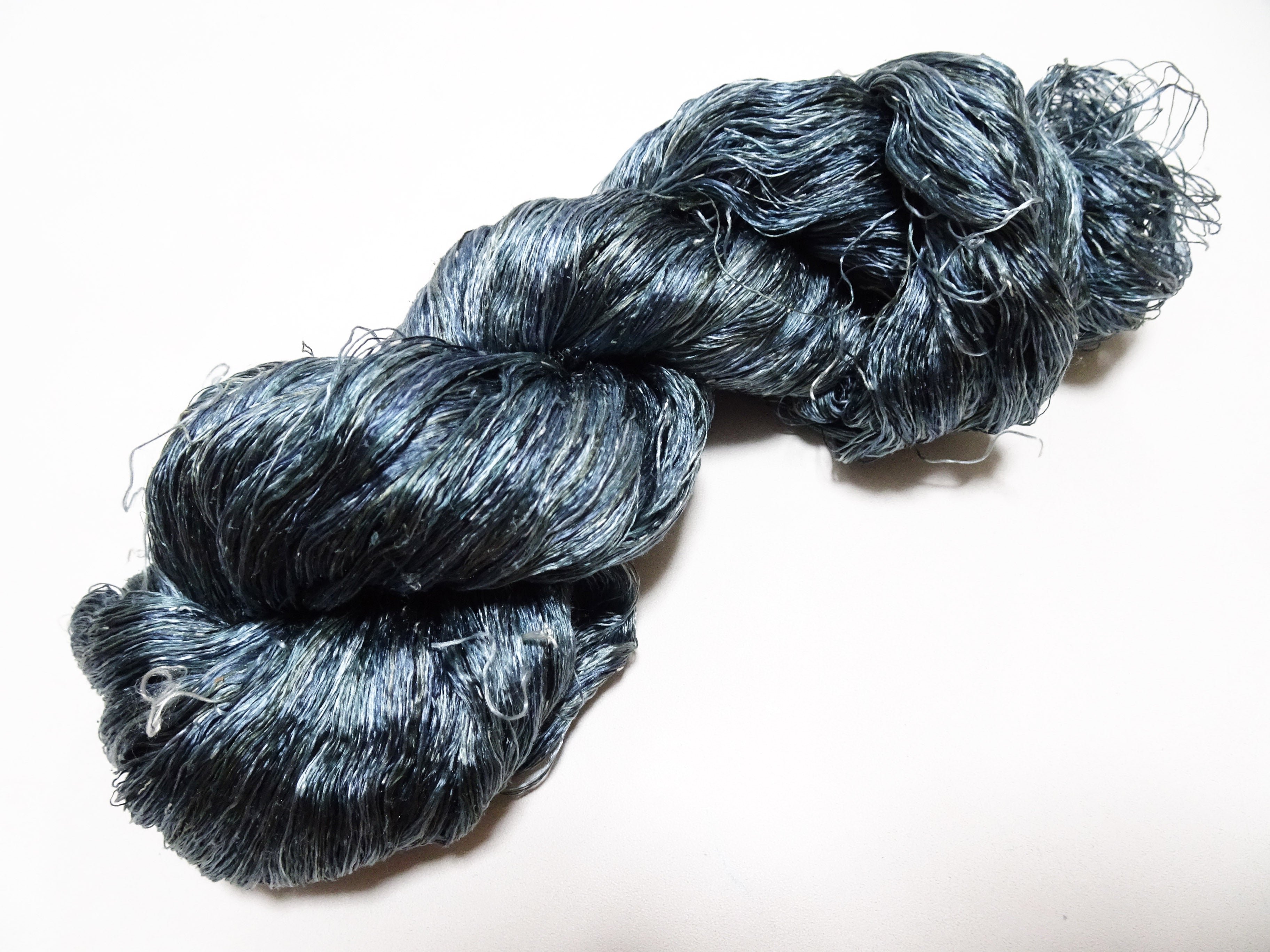 Japanese Vintage Super Rare Indigo Mud Dyeing kasuri loose Twisted Silk Thread Various Sets Embroidery & weave 15531