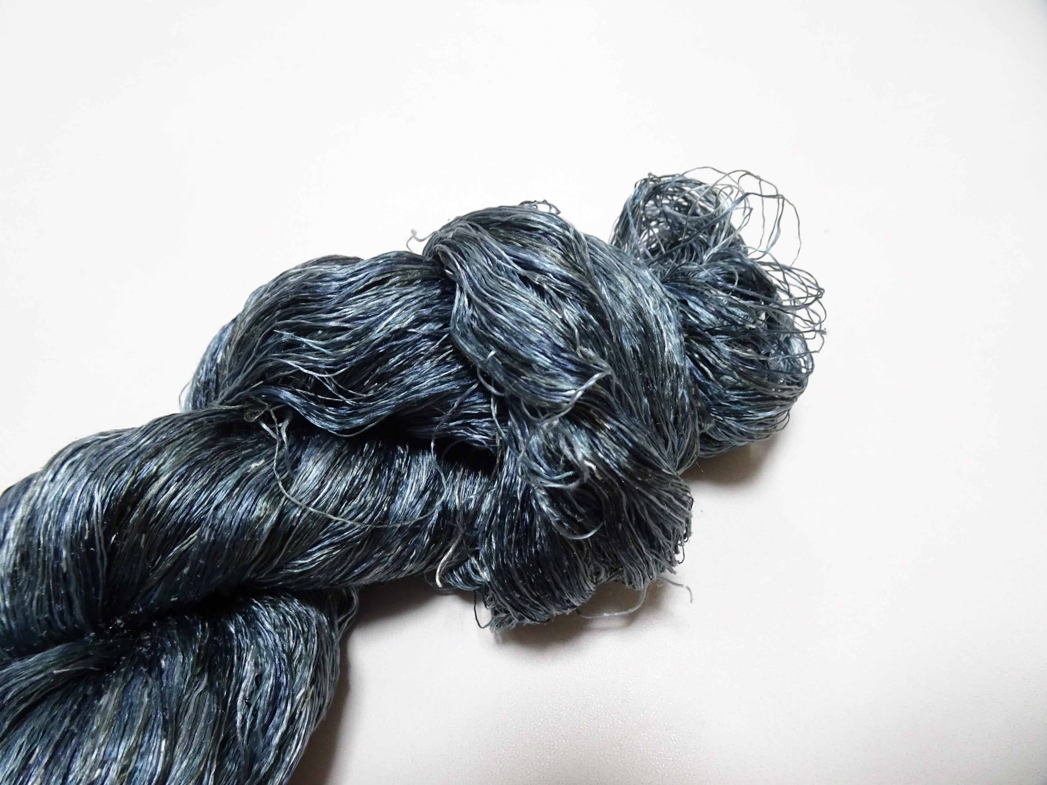 Japanese Vintage Super Rare Indigo Mud Dyeing kasuri loose Twisted Silk Thread Various Sets Embroidery & weave 15531