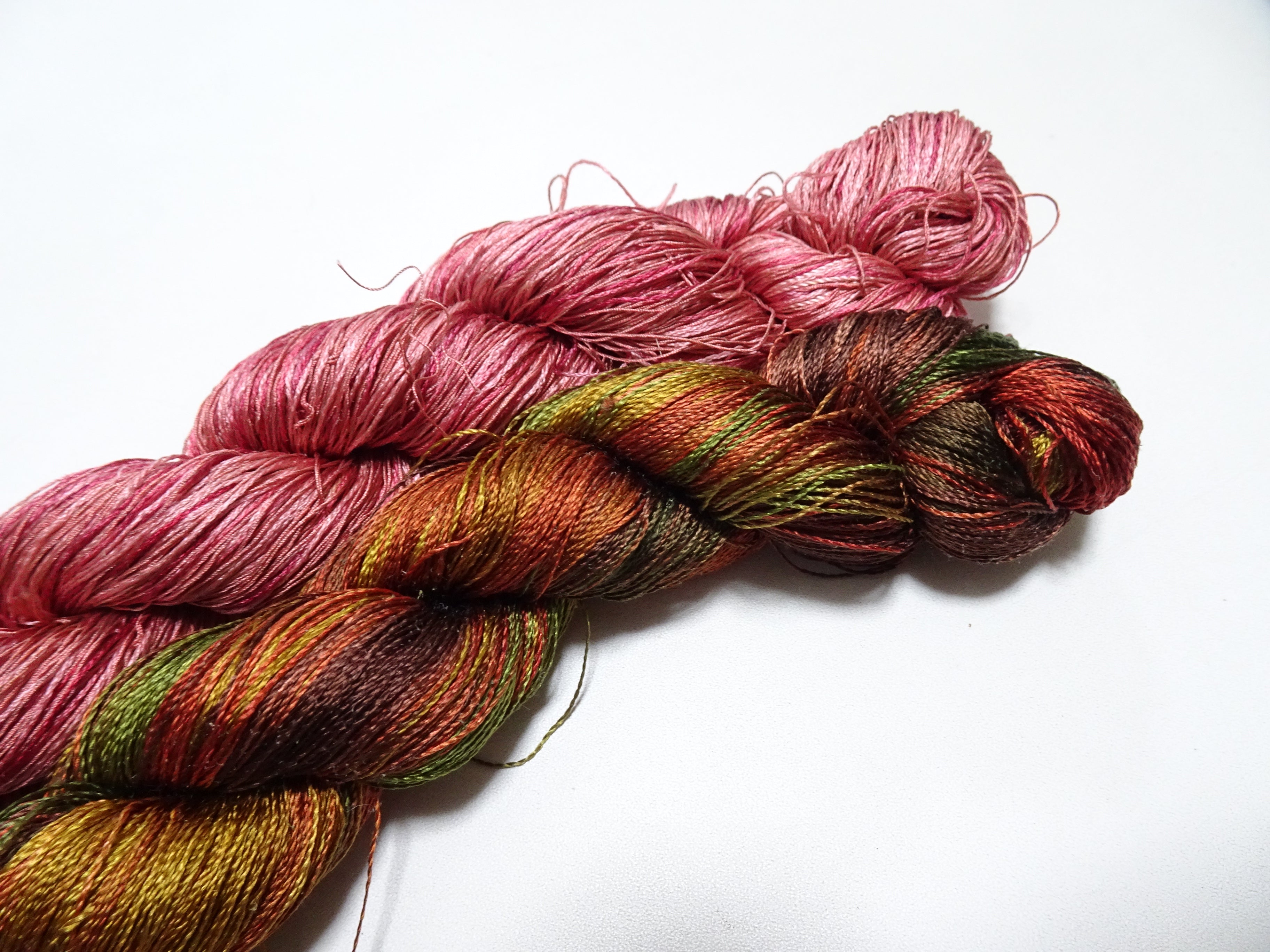 Japanese Vintage Twisted Silk Thread 2sets Embroidery & Weaving 18455