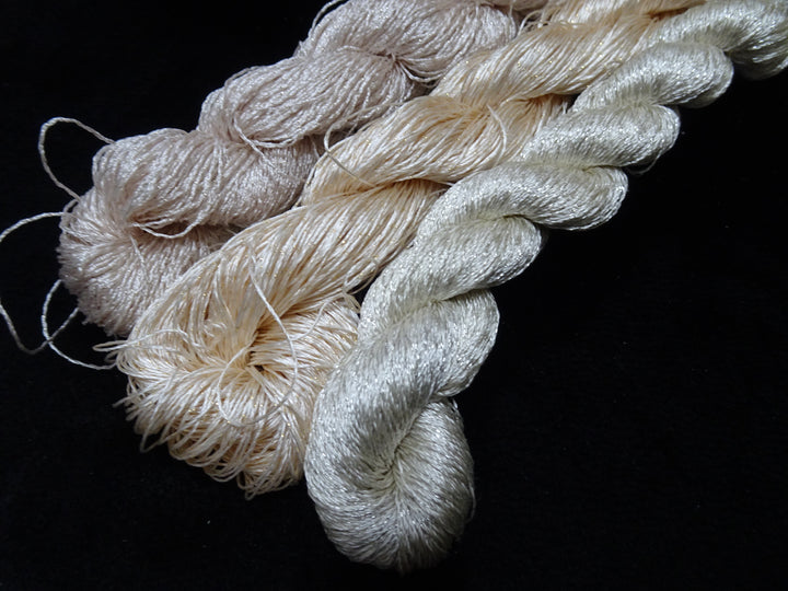 Japanese Vintage High Class Rare Silk Thread 3sets Mixture of Gold embroidery 17916