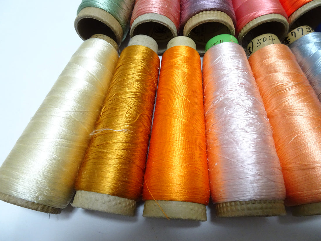 Great deal!! Japanese vintage silk thread 14sets embroidery Imperfect item (please see description for details)  16384