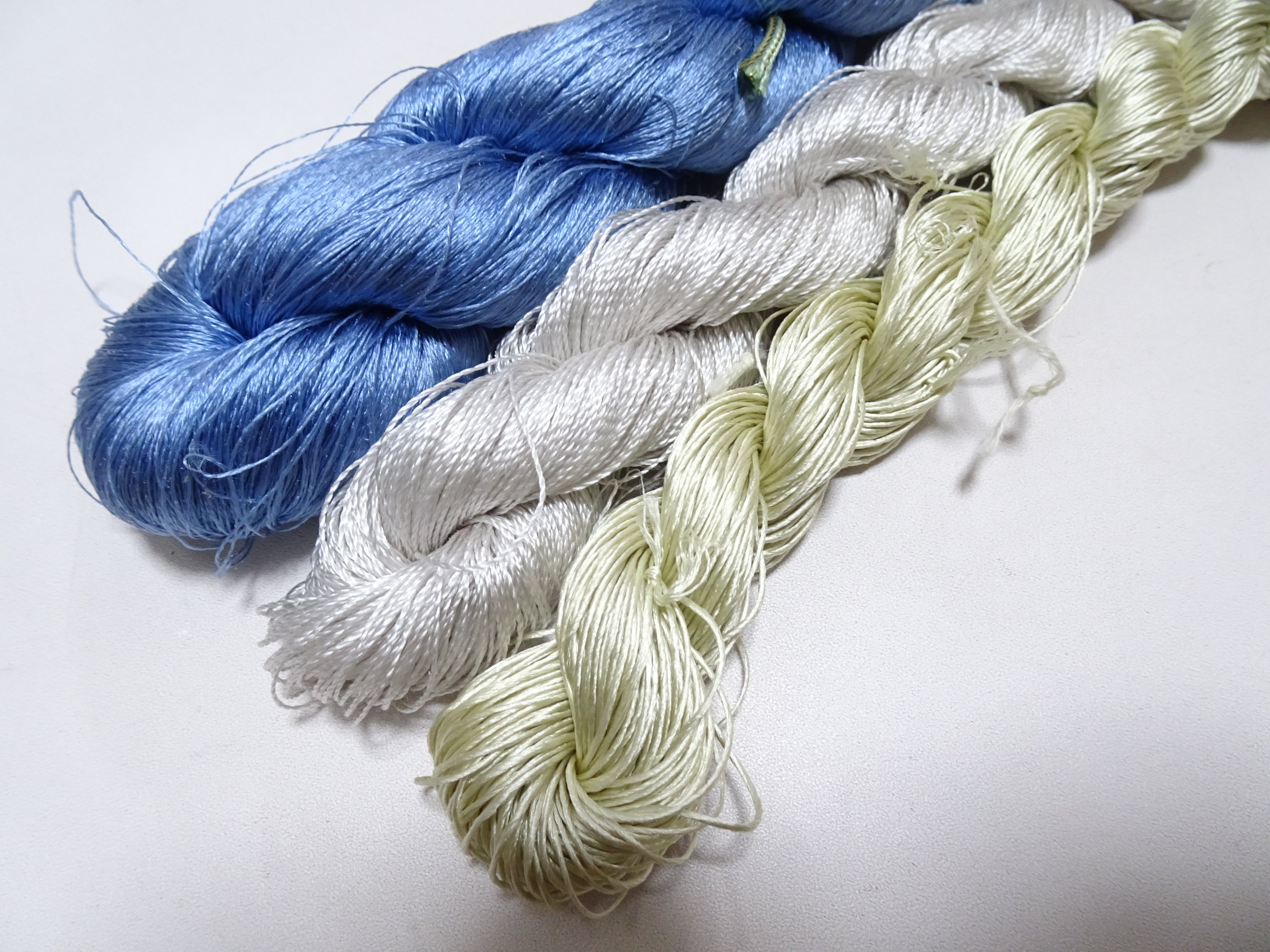 Japanese Vintage Twisted Silk Thread　3sets Embroidery 18967