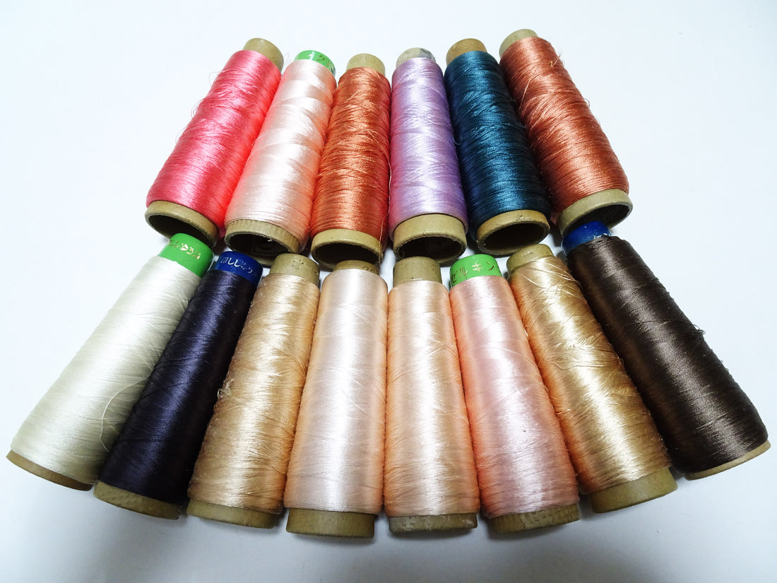 Great deal!! Japanese vintage silk thread 14sets embroidery Imperfect item (please see description for details)  16385