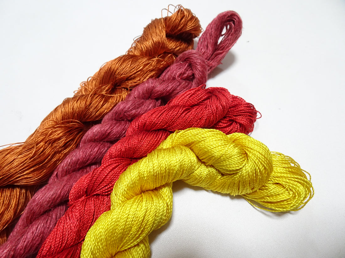 Japanese Vintage Silk Thread 4sets Embroidery 16638