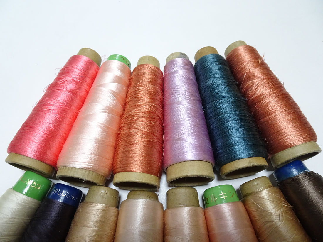 Great deal!! Japanese vintage silk thread 14sets embroidery Imperfect item (please see description for details)  16385