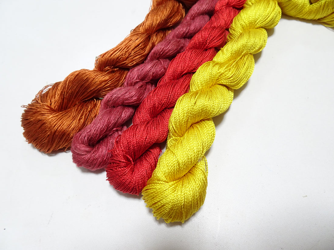 Japanese Vintage Silk Thread 4sets Embroidery 16638