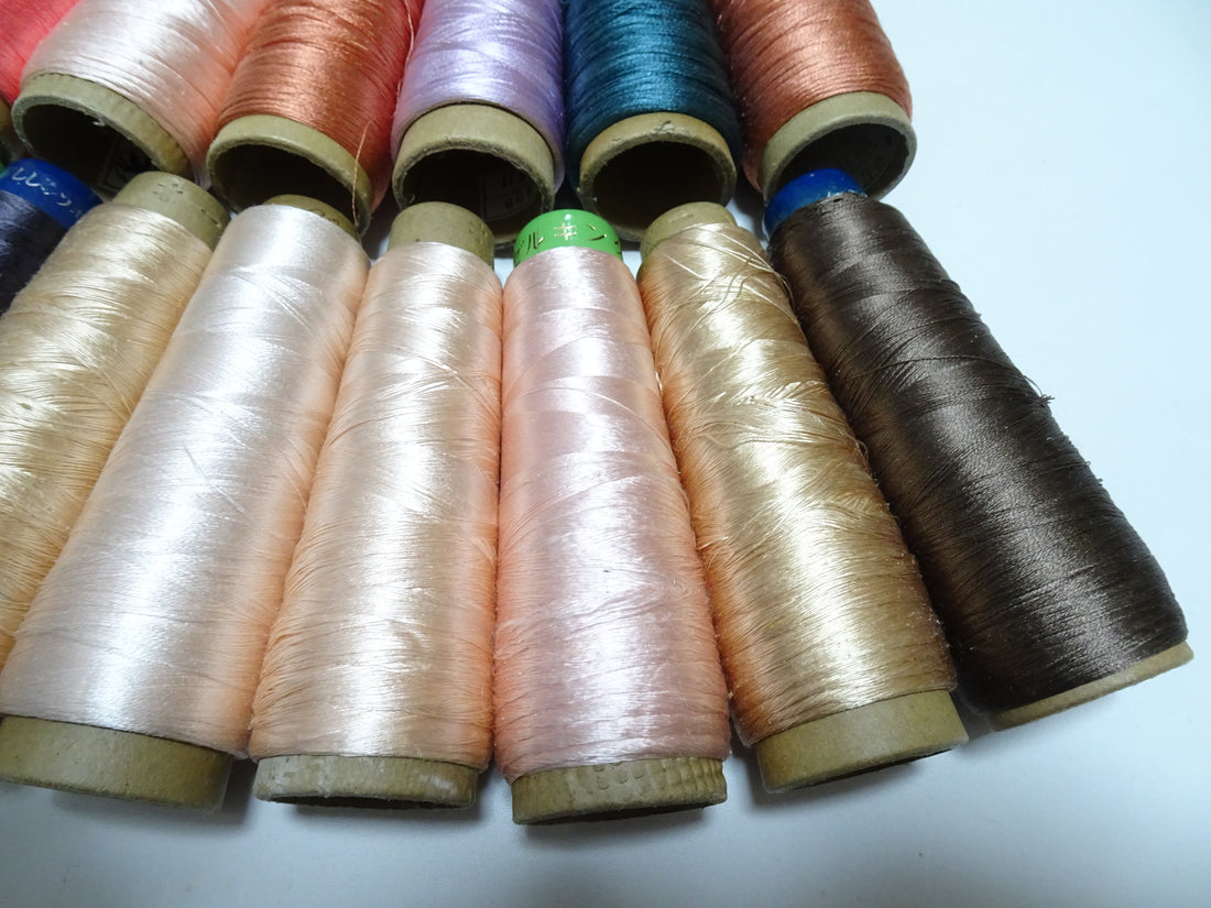 Great deal!! Japanese vintage silk thread 14sets embroidery Imperfect item (please see description for details)  16385