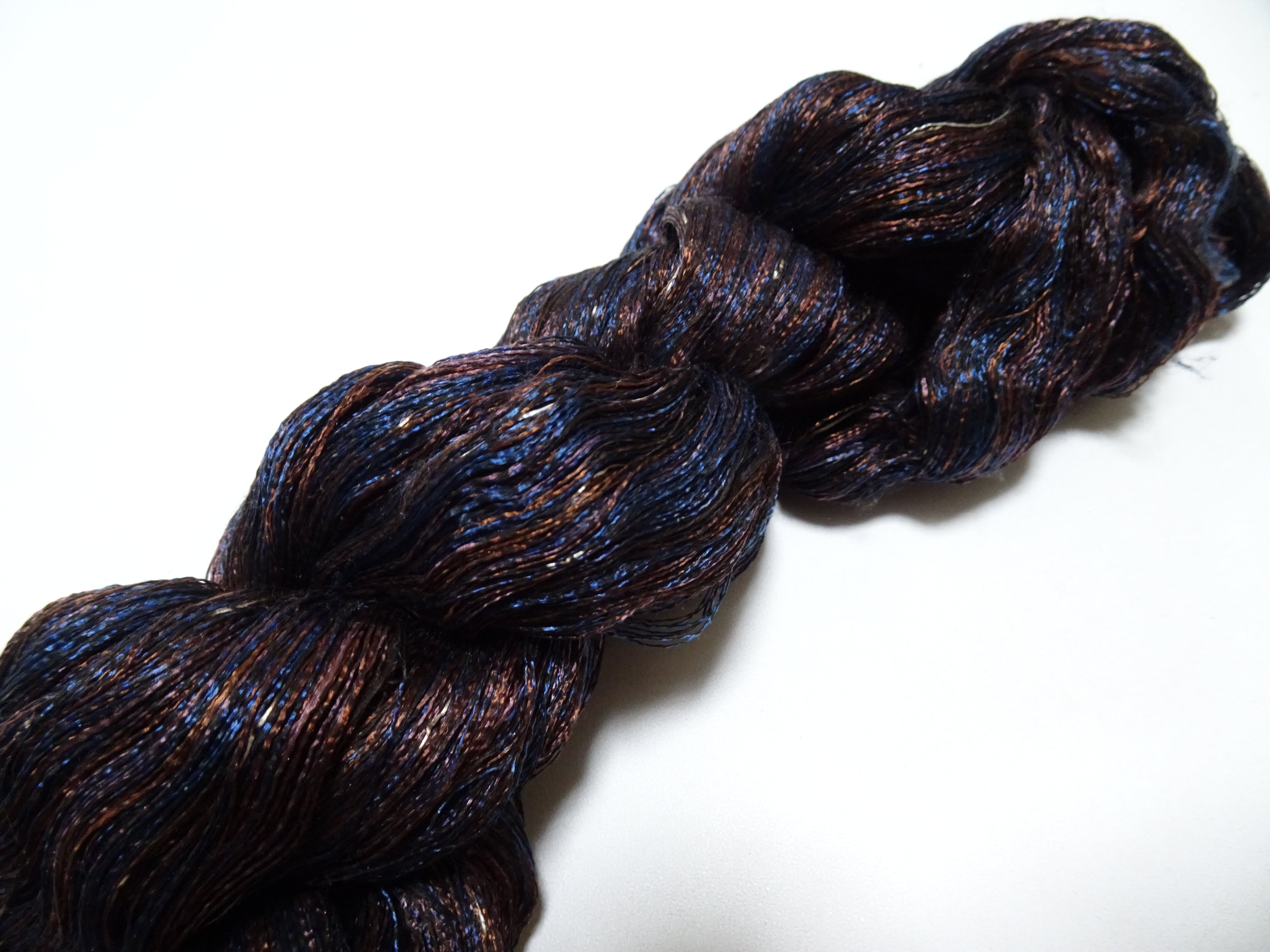 Japanese Vintage Super Rare Indigo Mud Dyeing kasuri loose Twisted Silk Thread Various Sets Embroidery & weave 15532