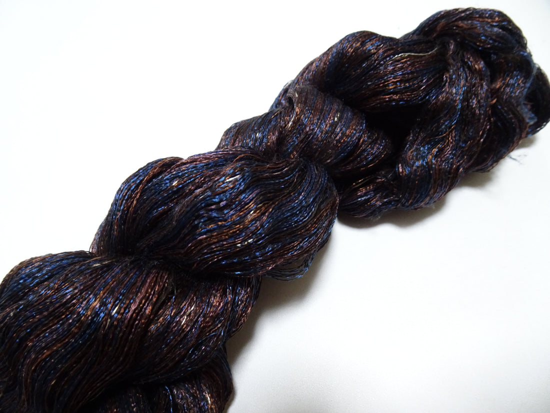 Japanese Vintage Super Rare Indigo Mud Dyeing kasuri loose Twisted Silk Thread Various Sets Embroidery & weave 15532