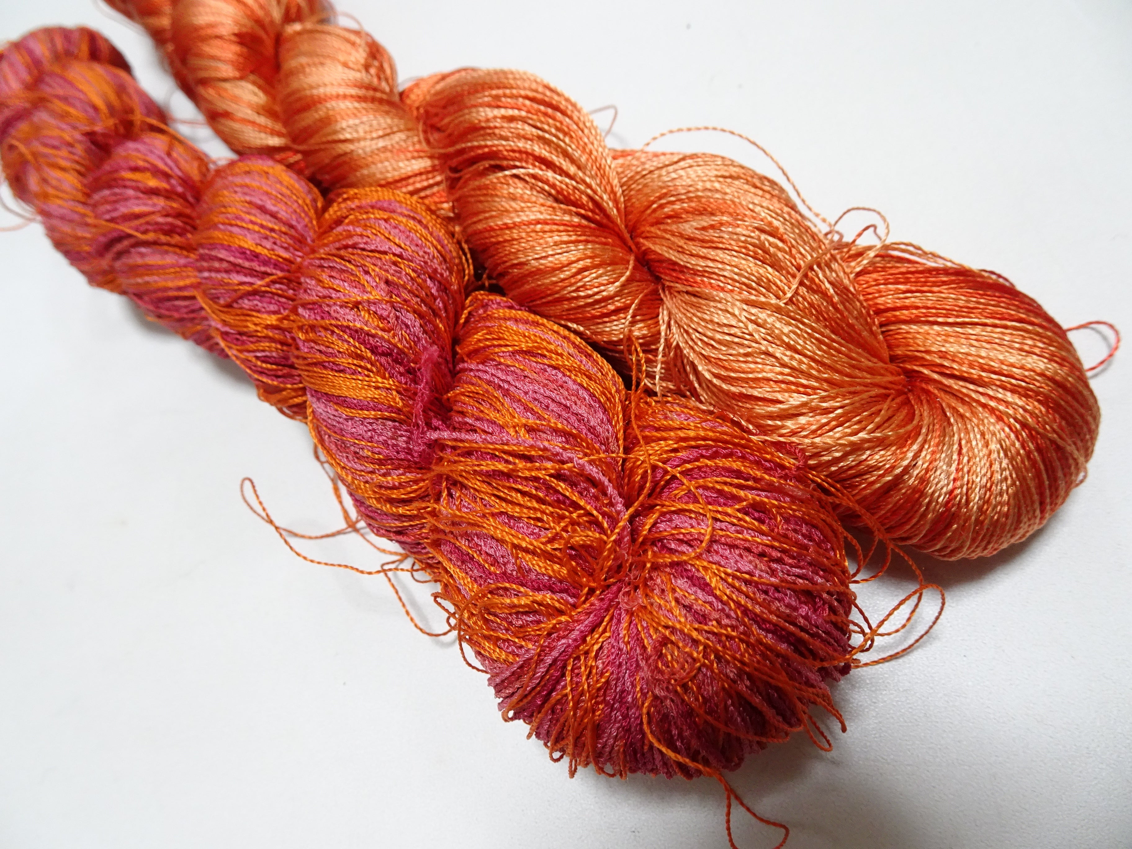 Japanese Vintage Twisted Silk Thread 2sets Embroidery & Weaving 18456