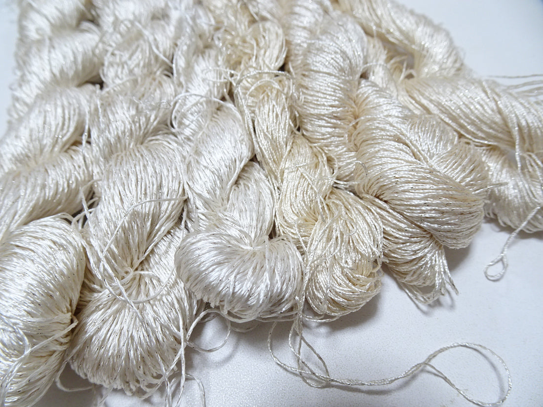 Japanese vintage high class rare silk thread 6sets Mixture of Gold embroidery 9535