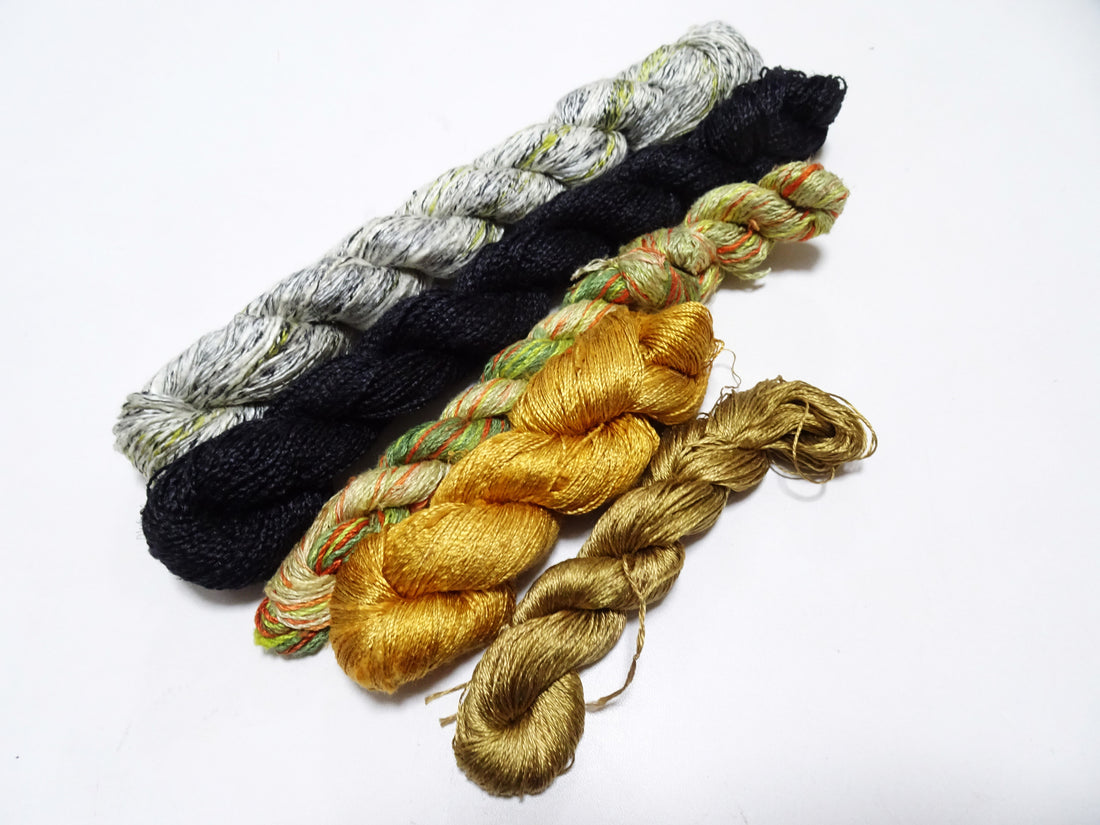 Japanese Vintage Silk Thread 5sets Embroidery 16639