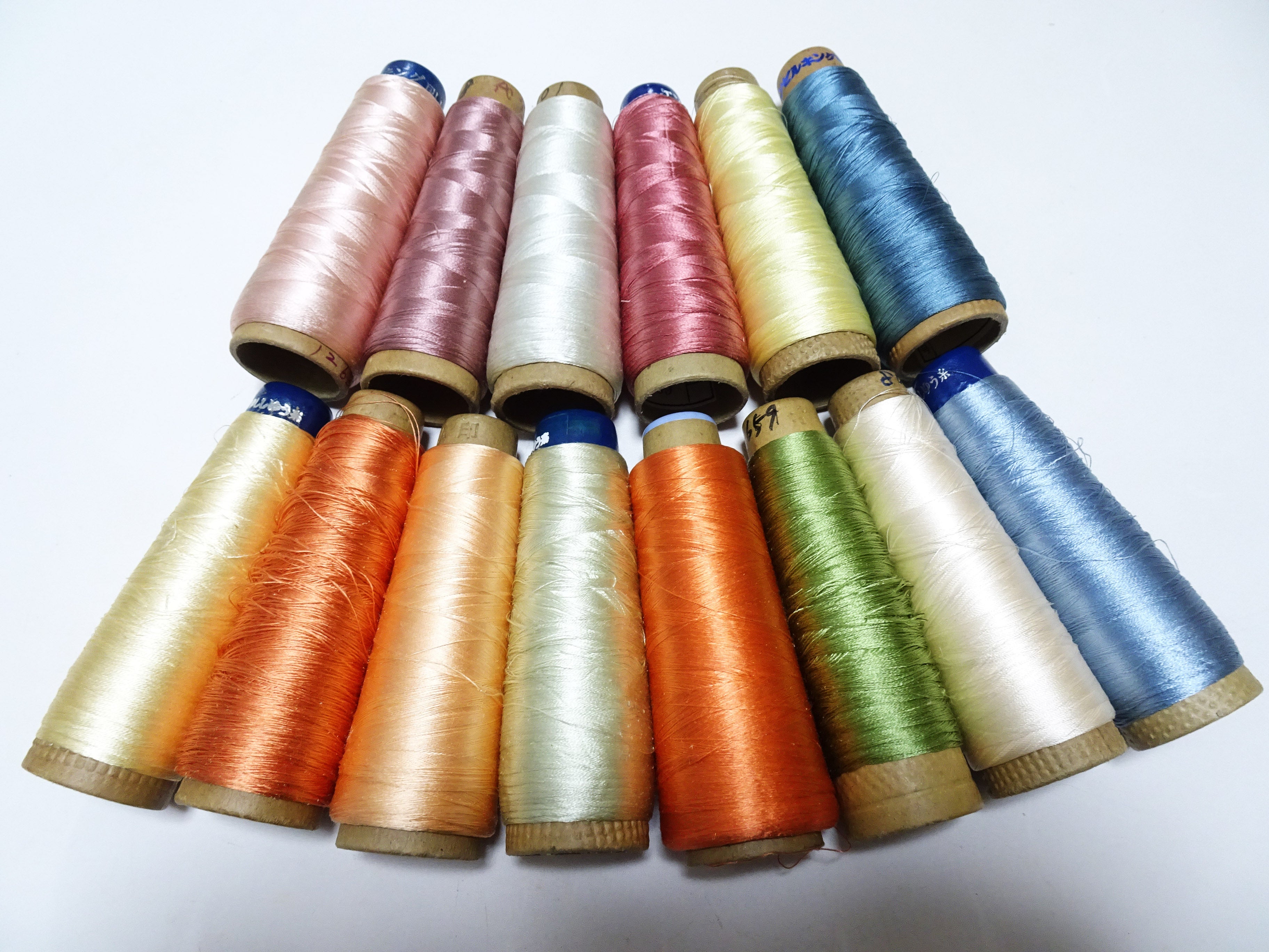 Great deal!! Japanese vintage silk thread 14sets embroidery Imperfect item (please see description for details)  16386