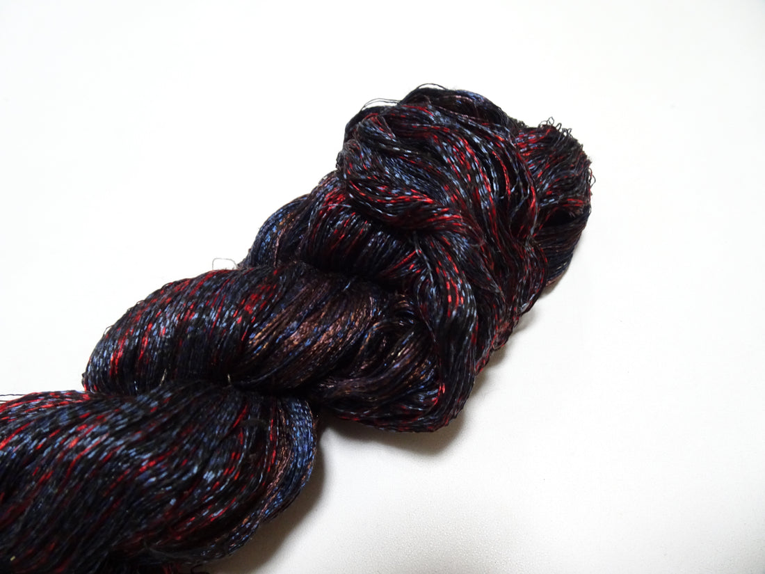 Japanese Vintage Super Rare Indigo Mud Dyeing kasuri loose Twisted Silk Thread Various Sets Embroidery & weave 15533