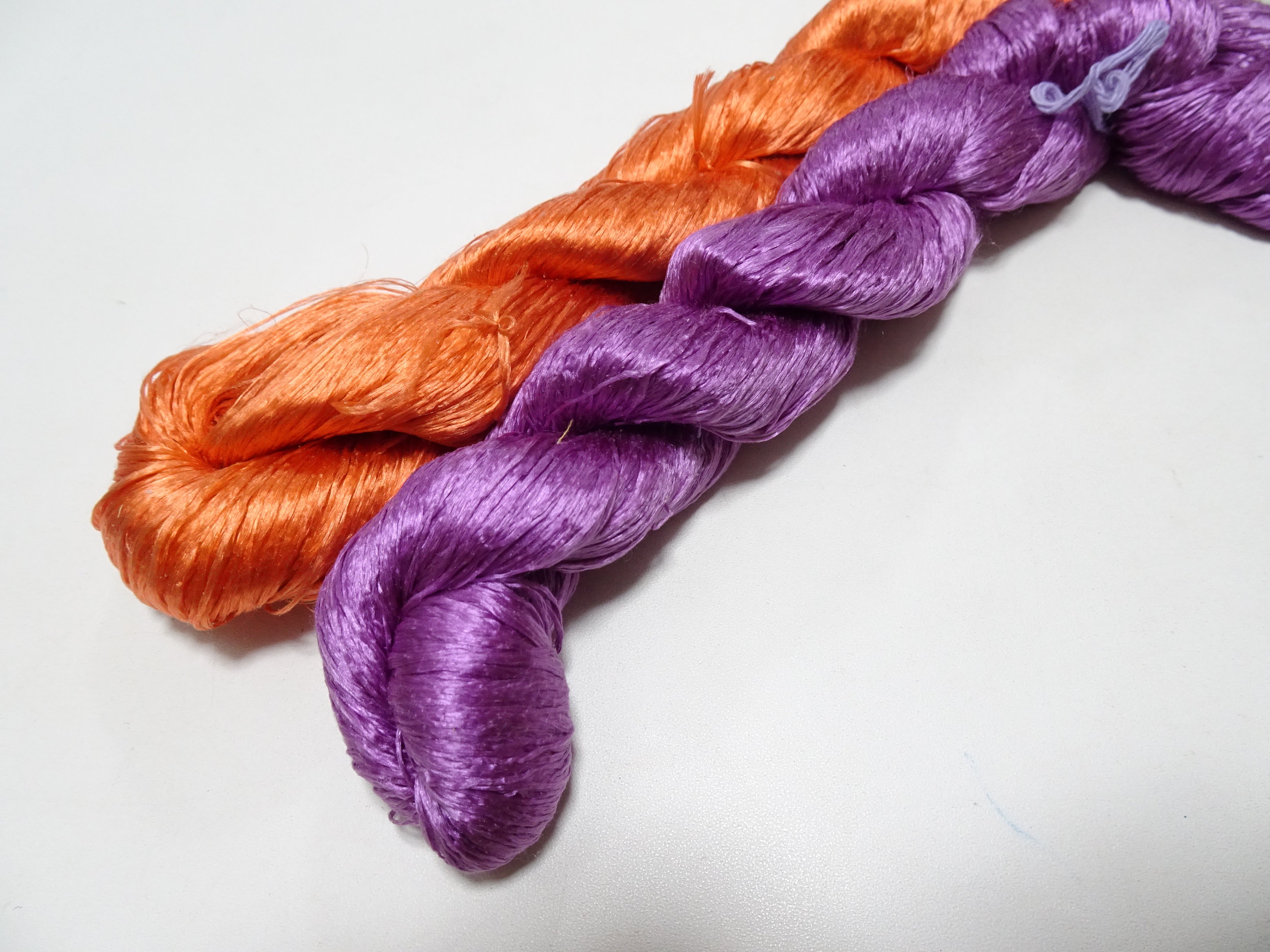 Japanese Vintage loose Twisted Silk Thread 2sets Embroidery 14557