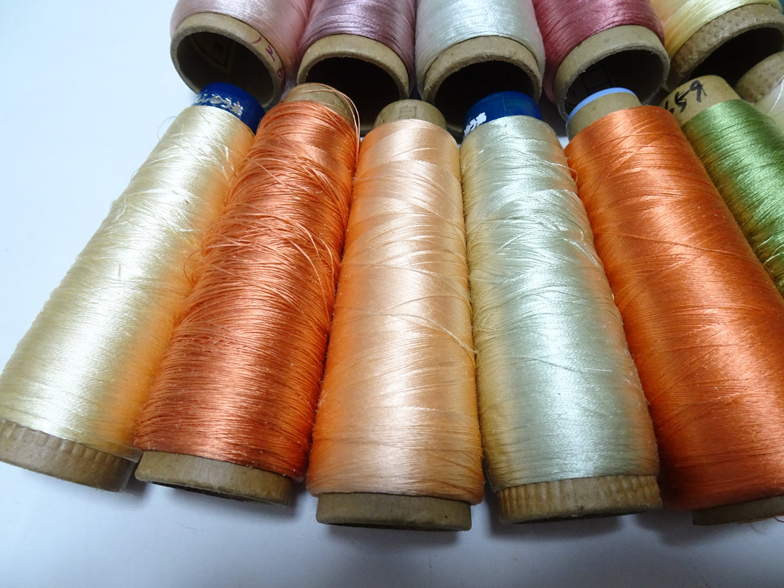 Great deal!! Japanese vintage silk thread 14sets embroidery Imperfect item (please see description for details)  16386
