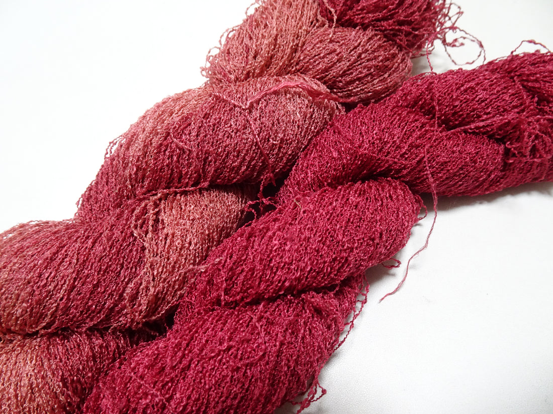 Japanese Vintage Unusual Tsumugi Silk Thread 2sets Embroidery & Weaving 17562