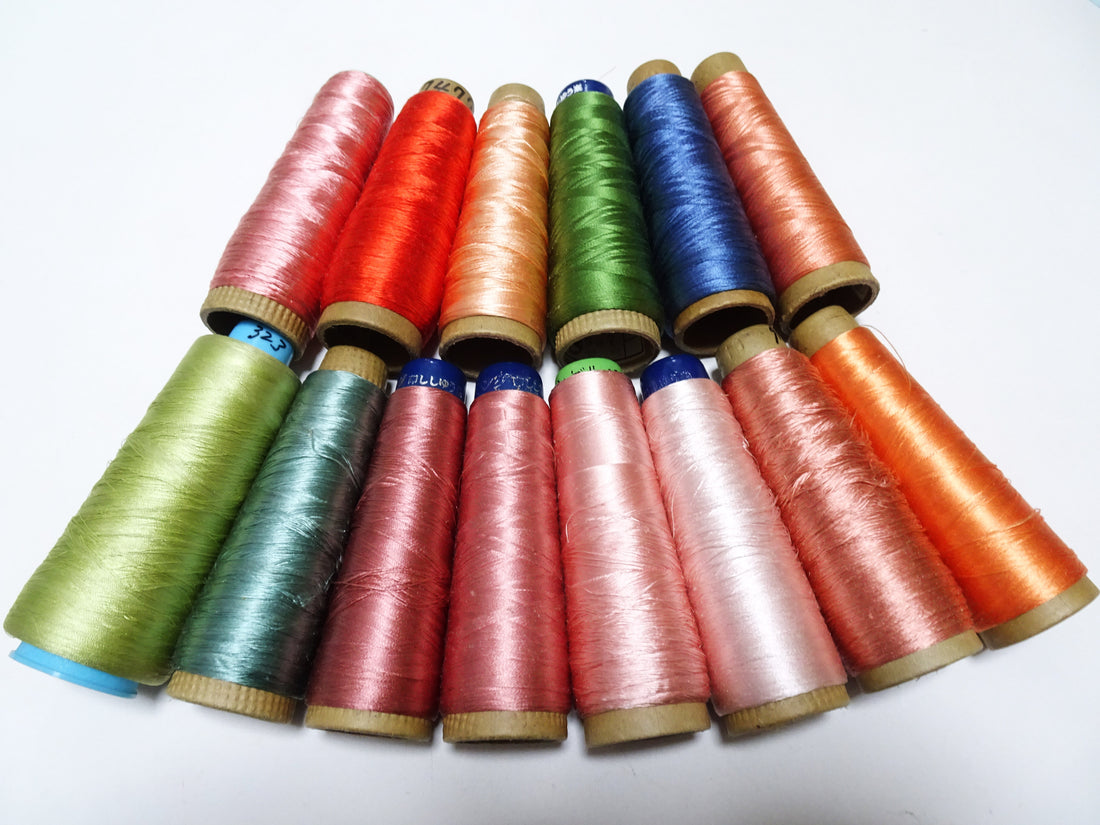 Great deal!! Japanese vintage silk thread 14sets embroidery Imperfect item (please see description for details)  16387