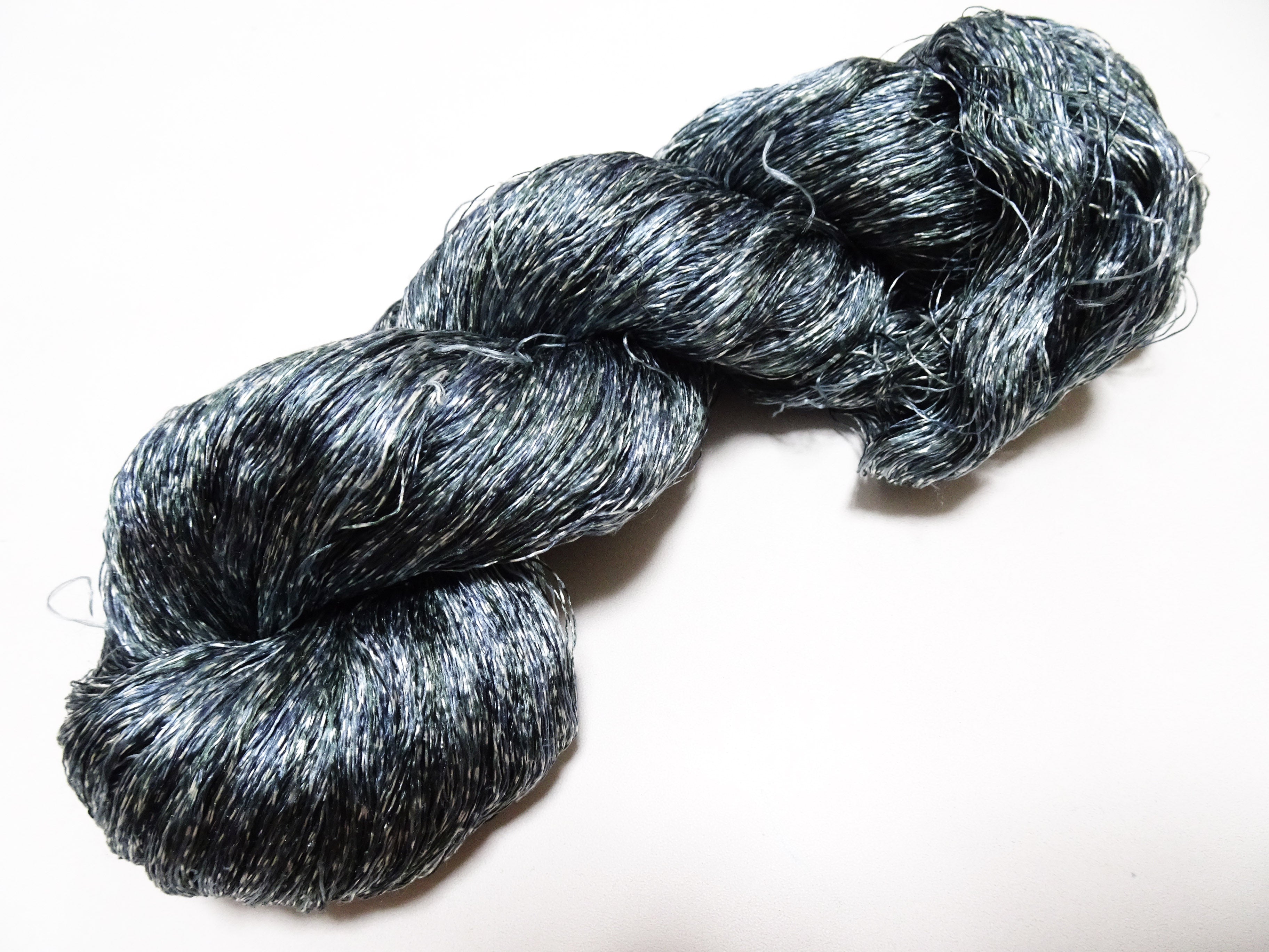 Japanese Vintage Super Rare Indigo Mud Dyeing kasuri loose Twisted Silk Thread Various Sets Embroidery & weave 15534