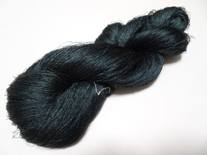Japanese vintage Tsumugi silk thread embroidery & weave 8755