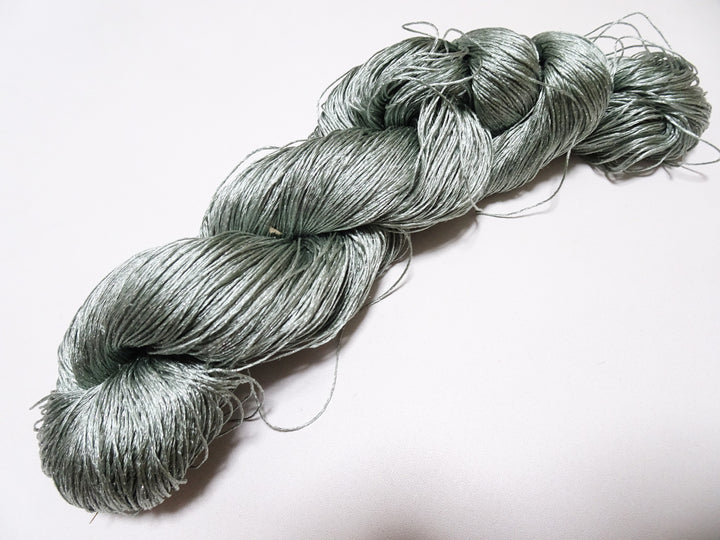 Japanese Vintage High Class Rare Silk Thread Mixture of Silver embroidery 15617