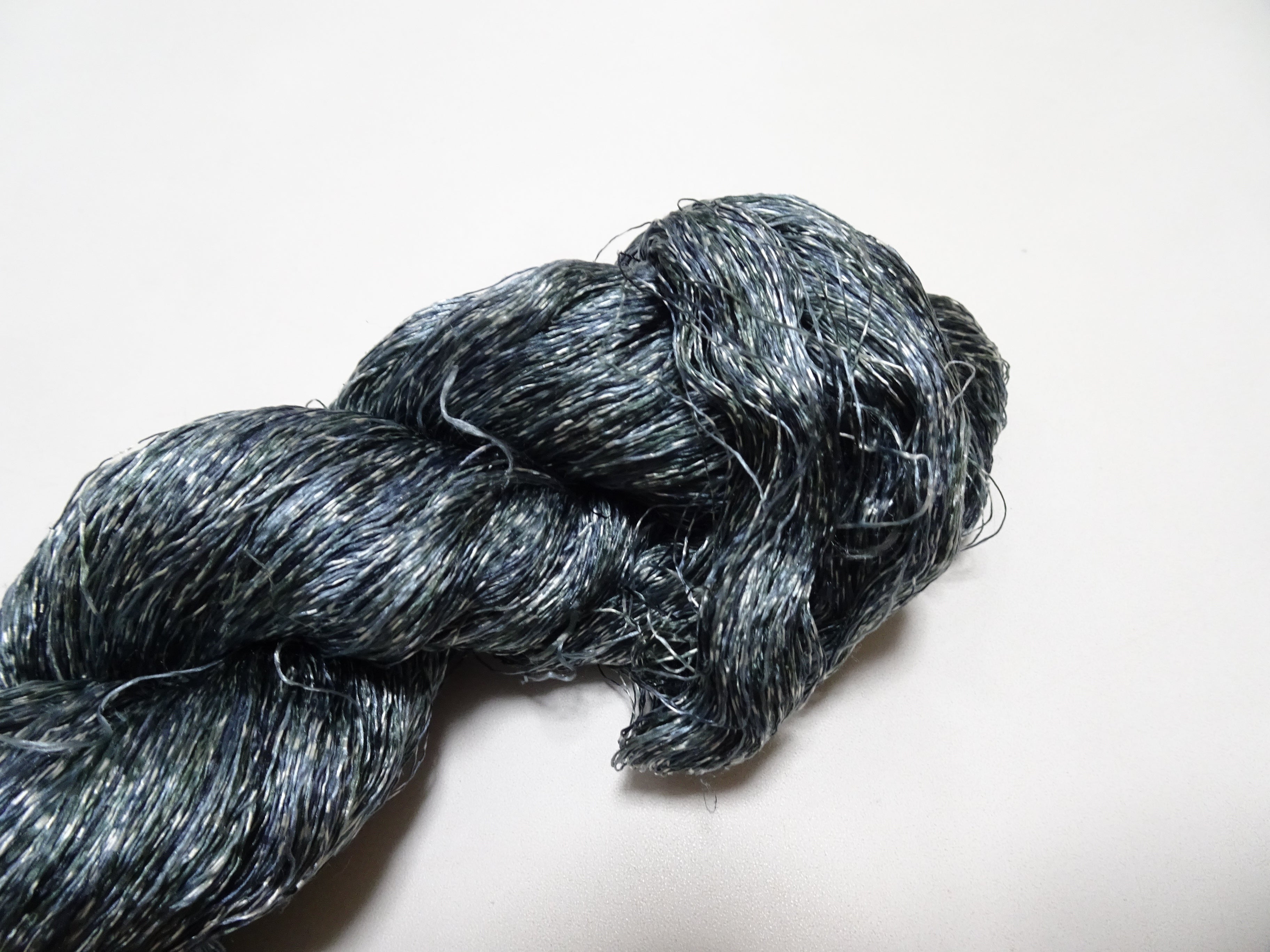 Japanese Vintage Super Rare Indigo Mud Dyeing kasuri loose Twisted Silk Thread Various Sets Embroidery & weave 15534