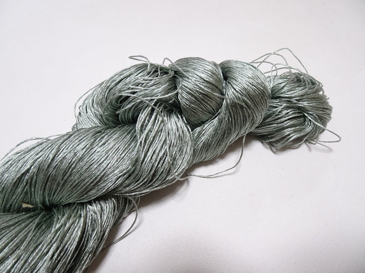 Japanese Vintage High Class Rare Silk Thread Mixture of Silver embroidery 15617