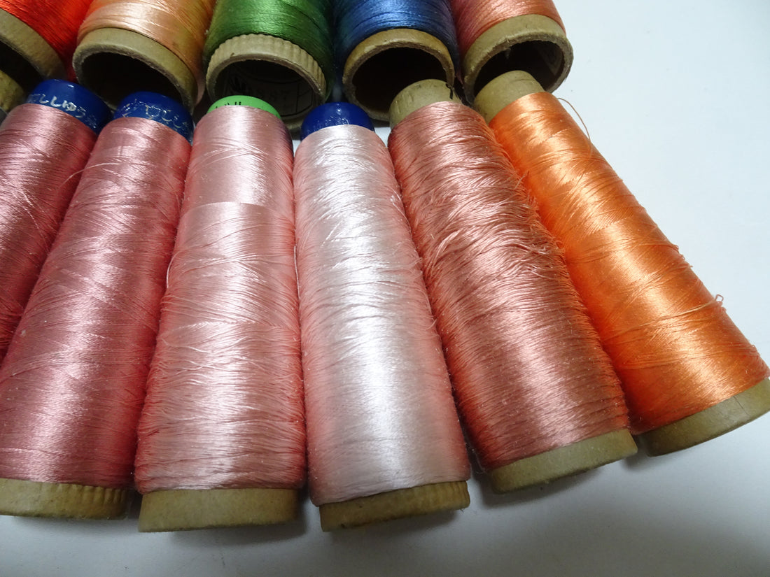 Great deal!! Japanese vintage silk thread 14sets embroidery Imperfect item (please see description for details)  16387