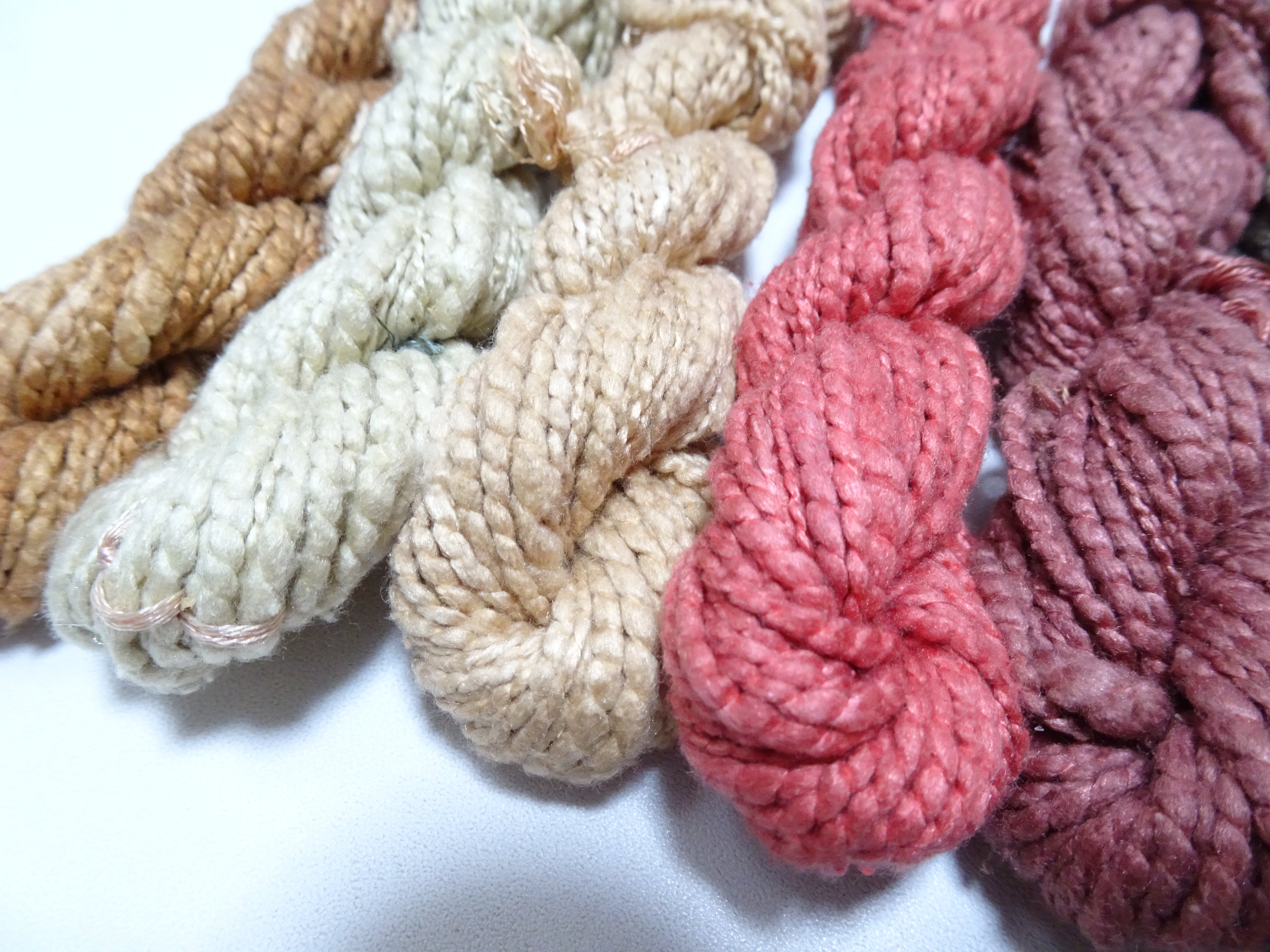 Japanese Vintage Tsumugi Silk Thread 15sets Embroidery & Weaving 18970