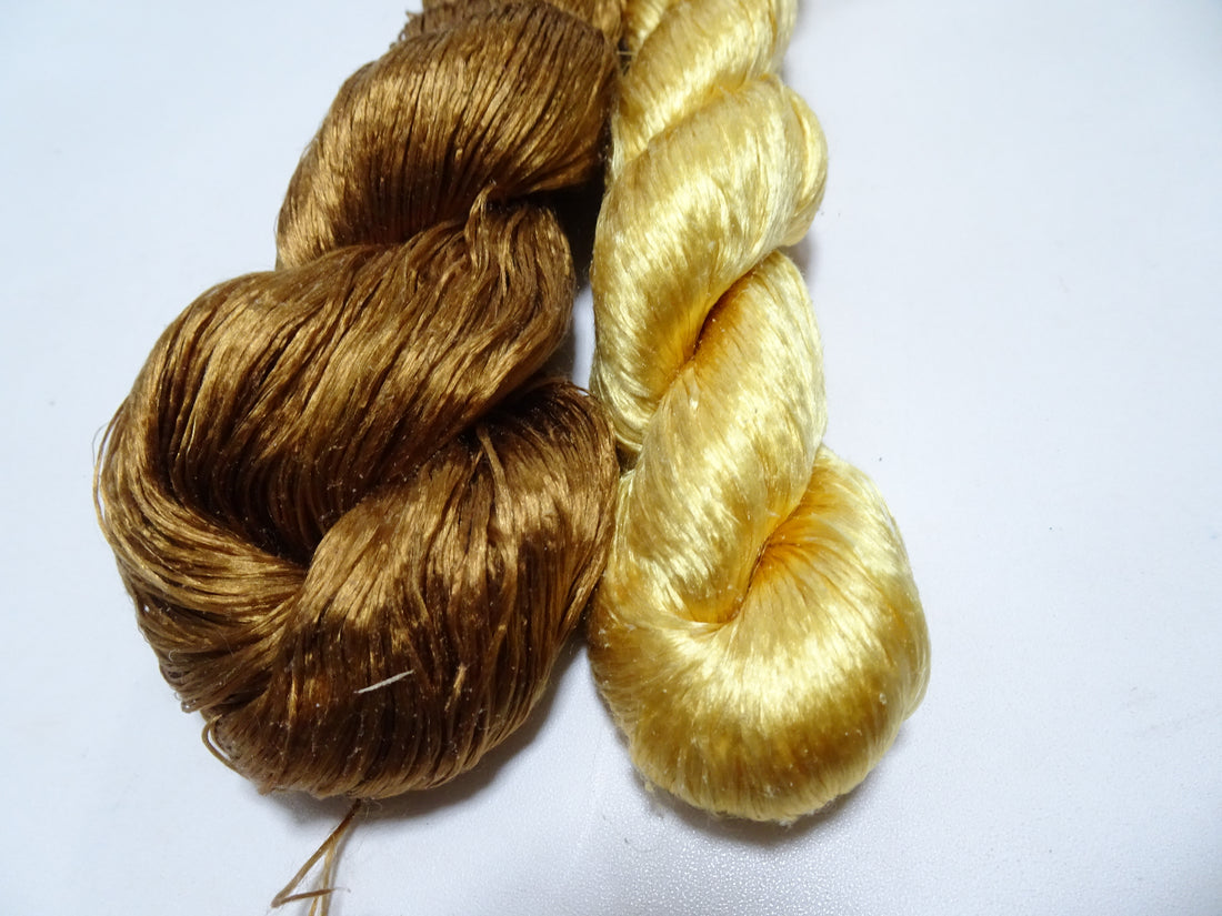 Japanese Vintage loose Twisted Silk Thread 2sets Embroidery 14558