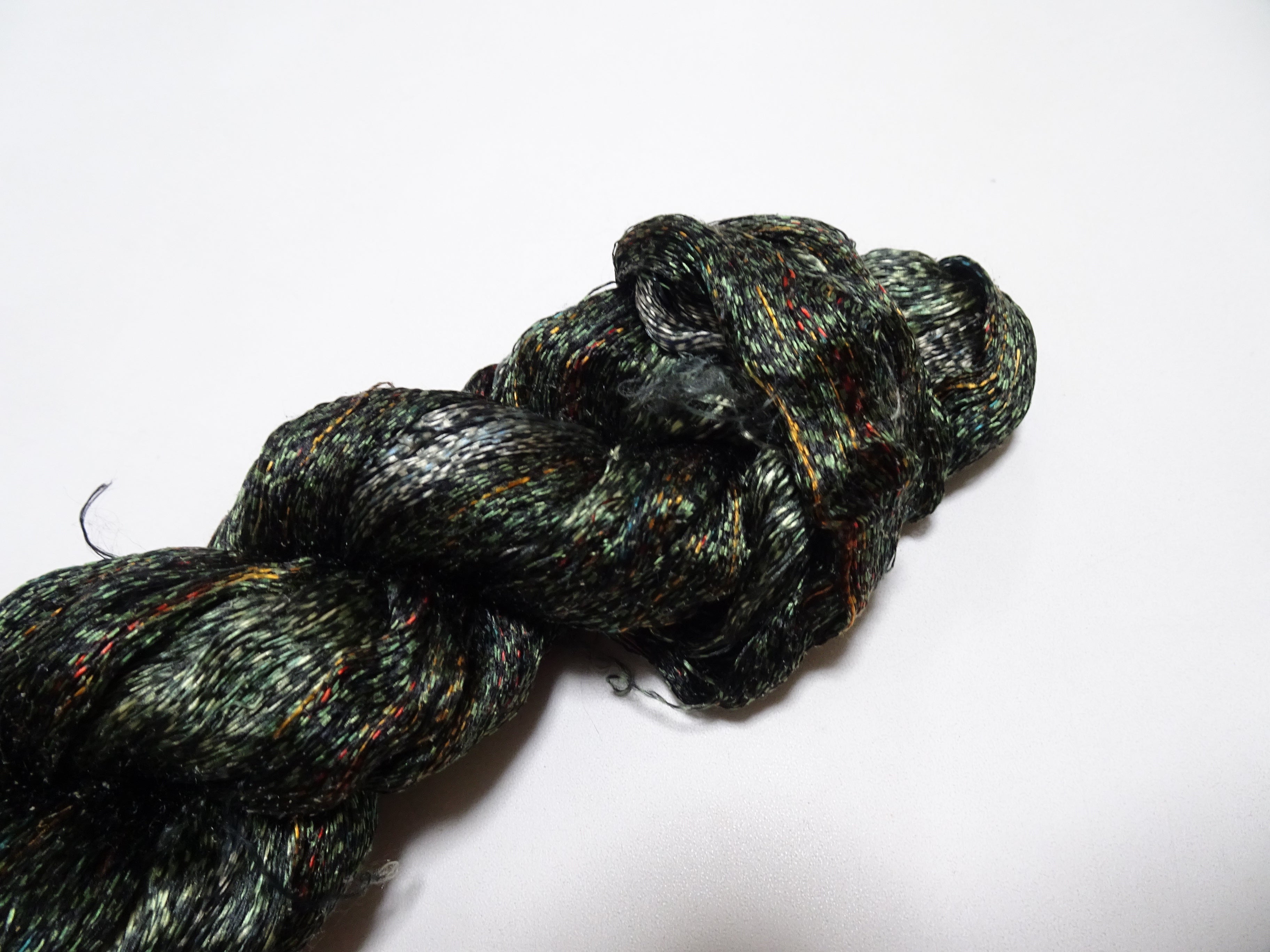 Japanese Vintage Super Rare Indigo Mud Dyeing kasuri loose Twisted Silk Thread Various Sets Embroidery & weave 15535