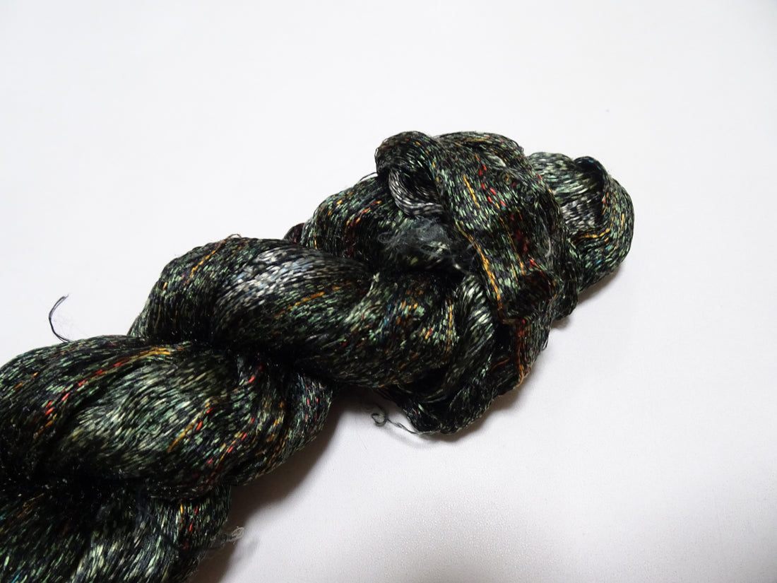 Japanese Vintage Super Rare Indigo Mud Dyeing kasuri loose Twisted Silk Thread Various Sets Embroidery & weave 15535