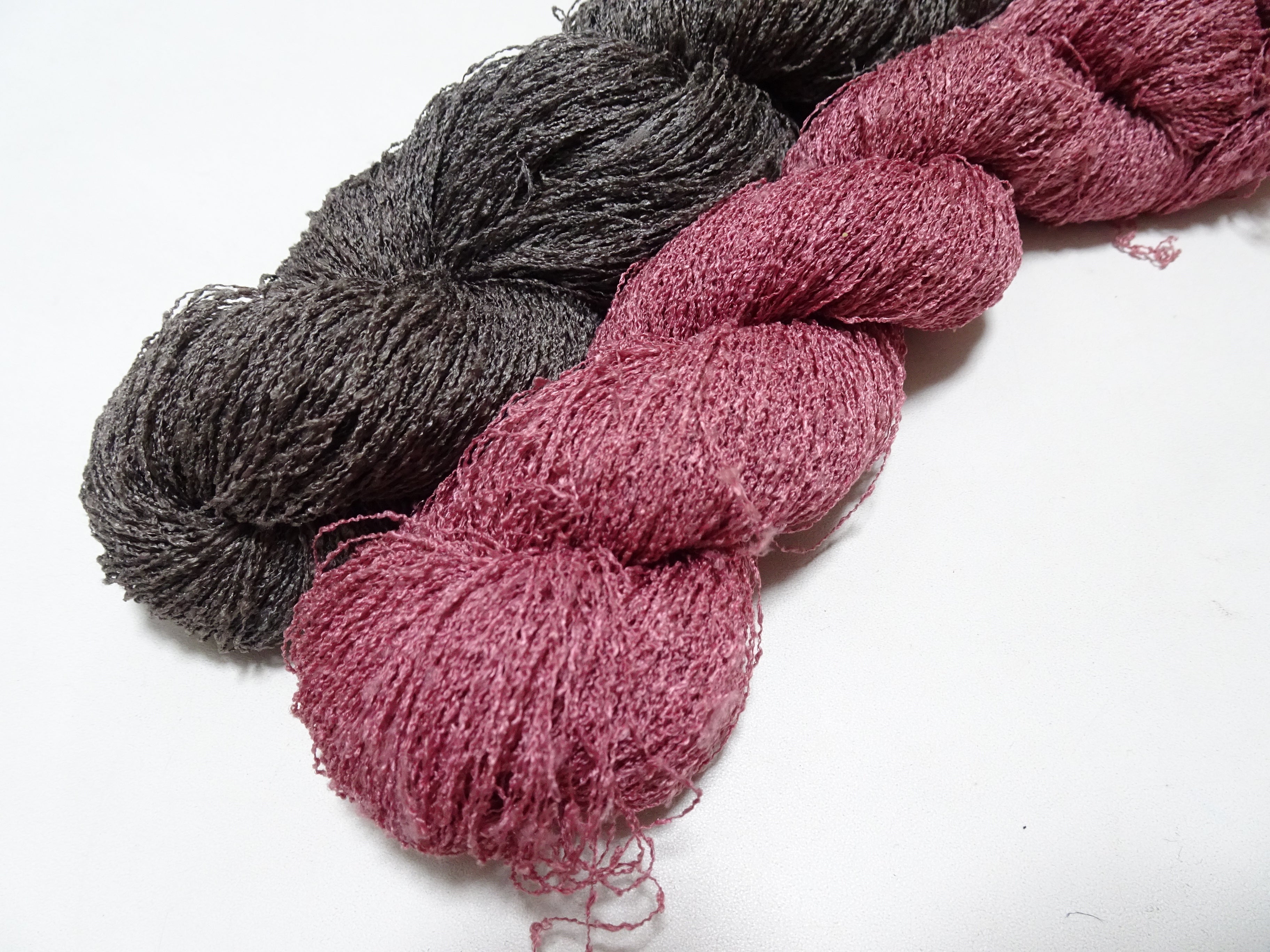 Japanese Vintage Unusual Tsumugi Silk Thread 2sets Embroidery & Weaving 17564