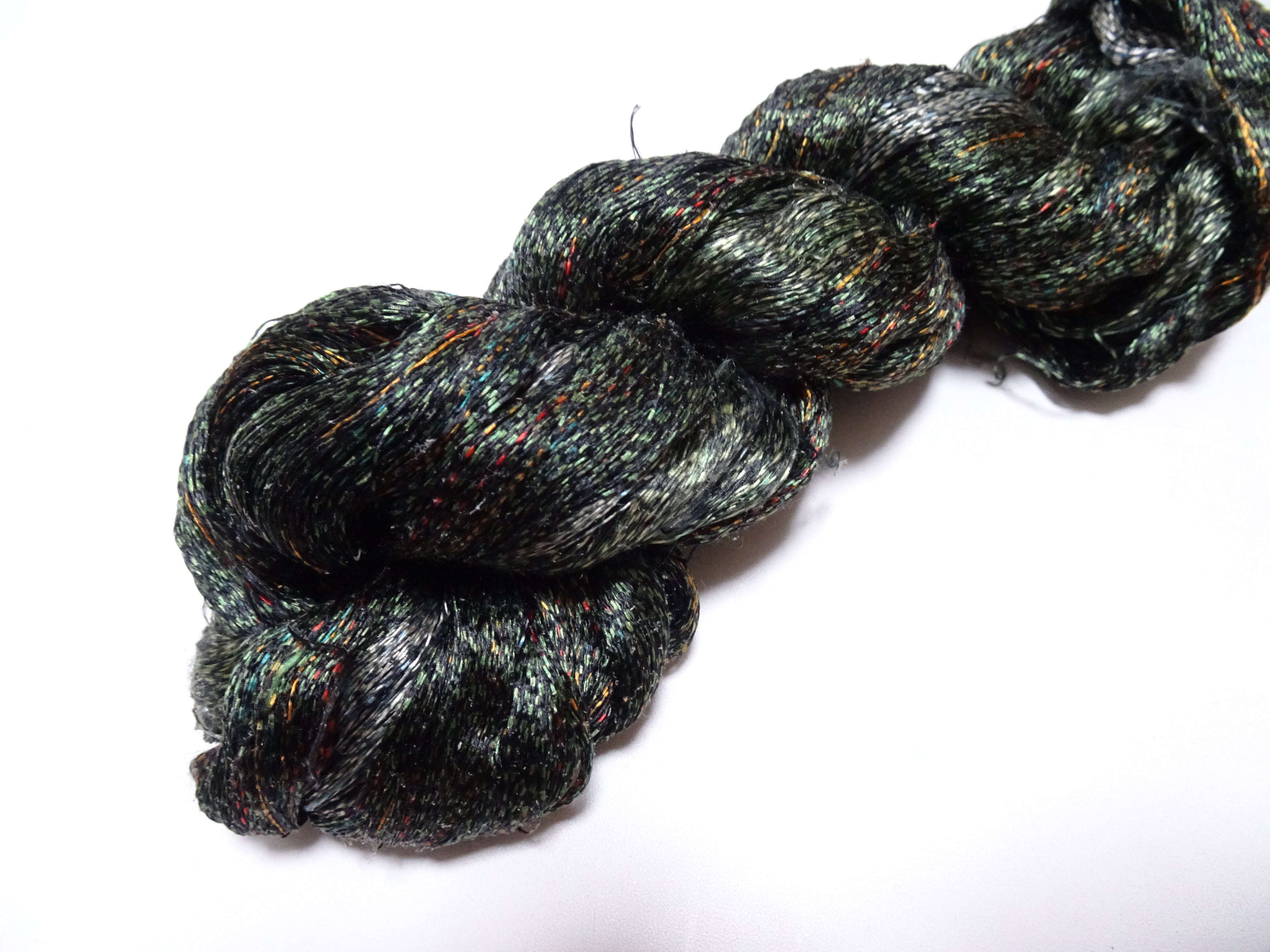 Japanese Vintage Super Rare Indigo Mud Dyeing kasuri loose Twisted Silk Thread Various Sets Embroidery & weave 15535