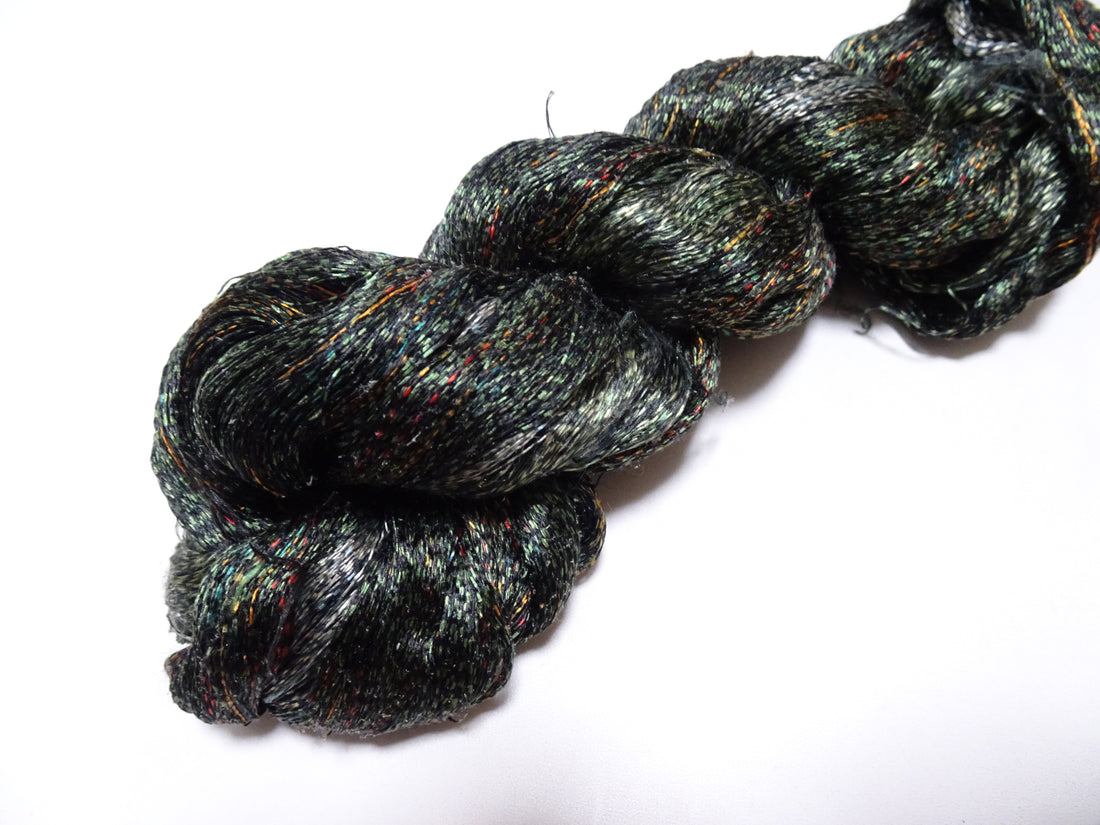 Japanese Vintage Super Rare Indigo Mud Dyeing kasuri loose Twisted Silk Thread Various Sets Embroidery & weave 15535