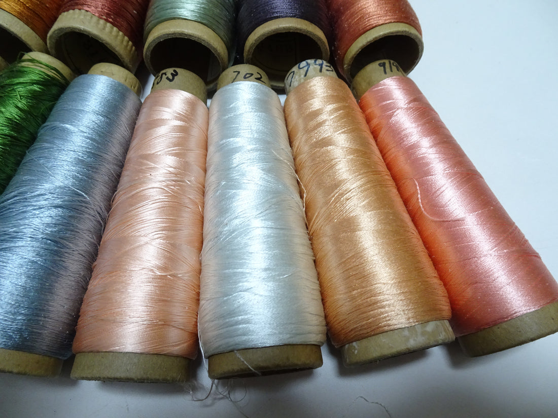 Great deal!! Japanese vintage silk thread 14sets embroidery Imperfect item (please see description for details)  16388