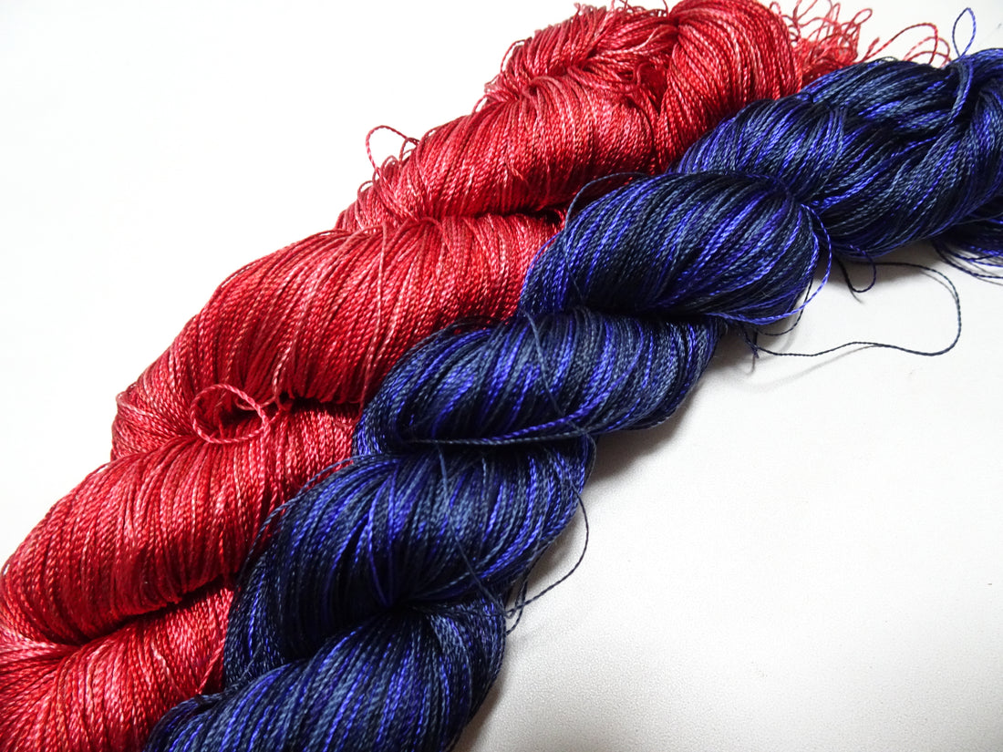 Japanese Vintage Twisted Silk Thread 2sets Embroidery & Weaving 18459