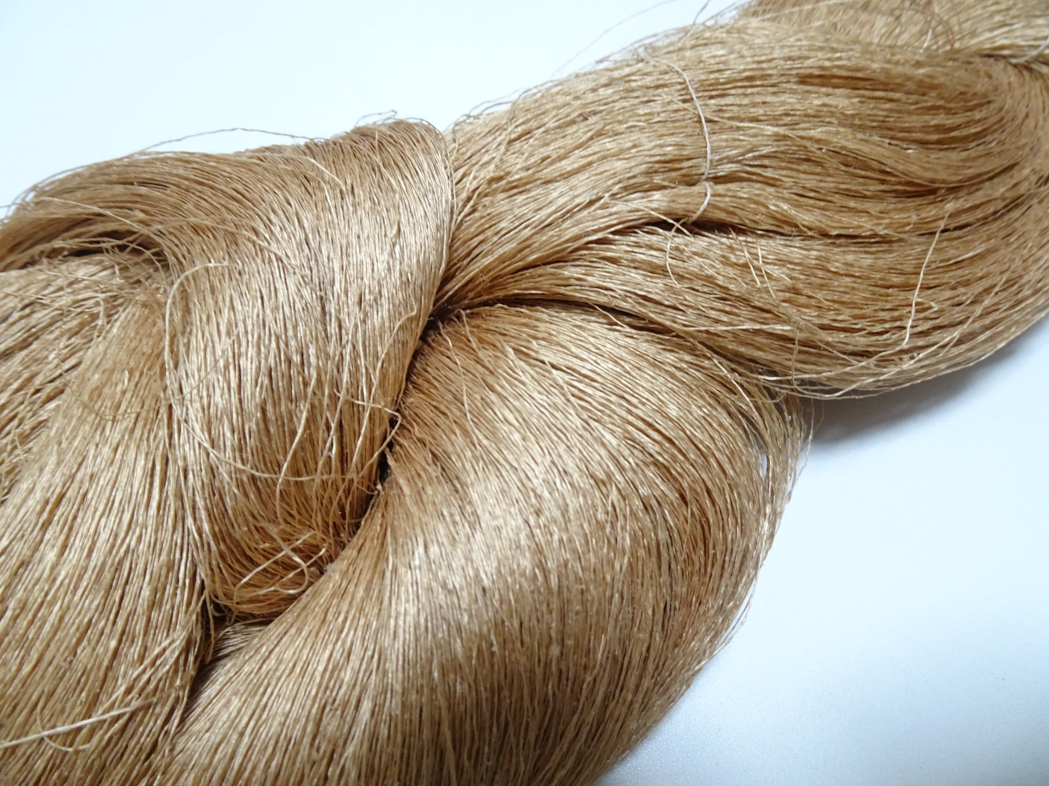 Japanese vintage Tsumugi silk thread embroidery & weave 8756